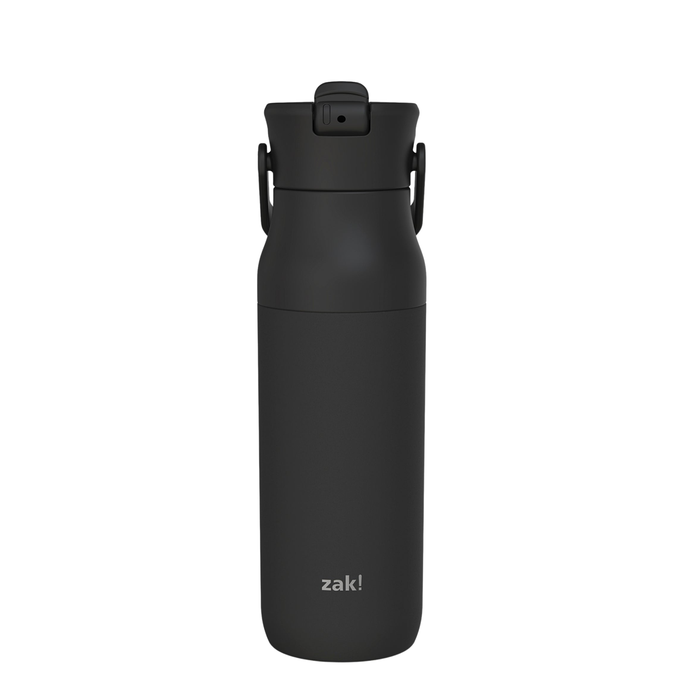 Harmony Recycled Stainless Steel Insulated Water Bottle with Flip-Up Straw Spout - Ebony, 32 ounces