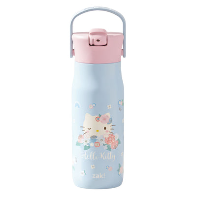 Hello Kitty Harmony Recycled Stainless Steel Kids Water Bottle with Straw Spout, 20 ounces