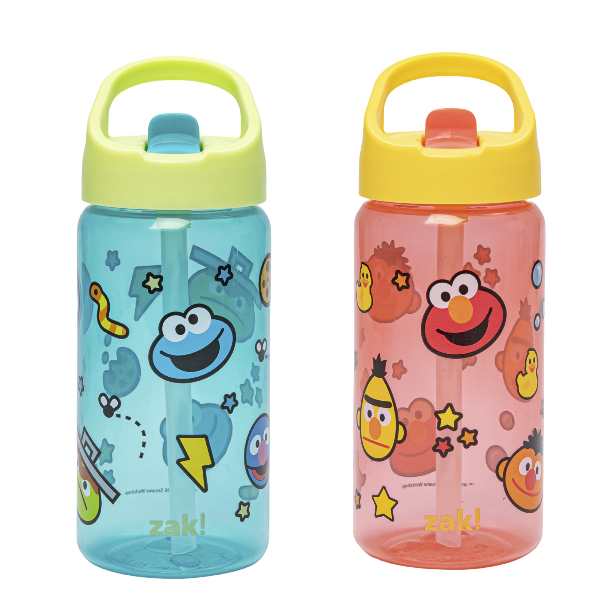 Kids Sesame Street Siply Water Bottles with Leak-Proof Flip-Up Spout