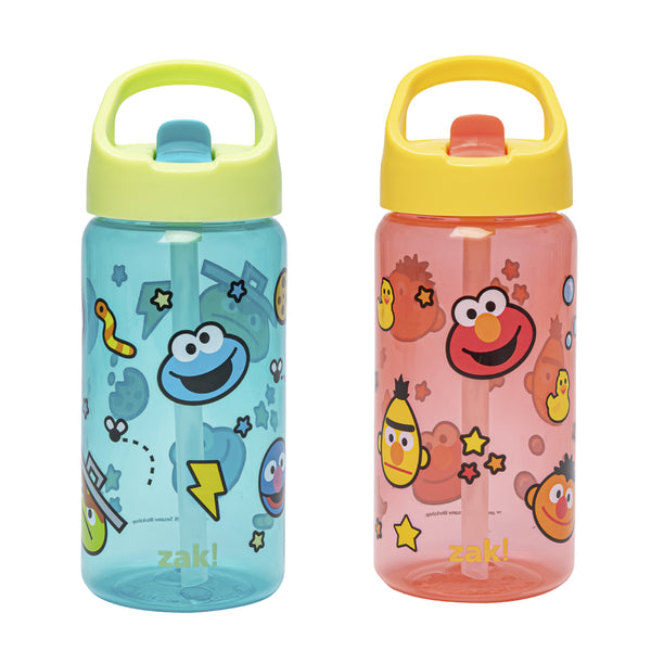 Siply Leakproof Water Bottles with Flip-Up Spout - Sesame Street