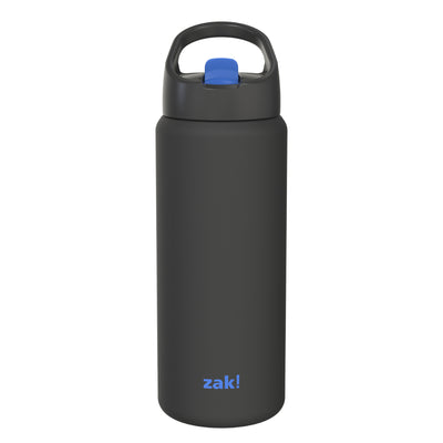Kids Stainless Steel Black Bottle with Leak-Proof Spout