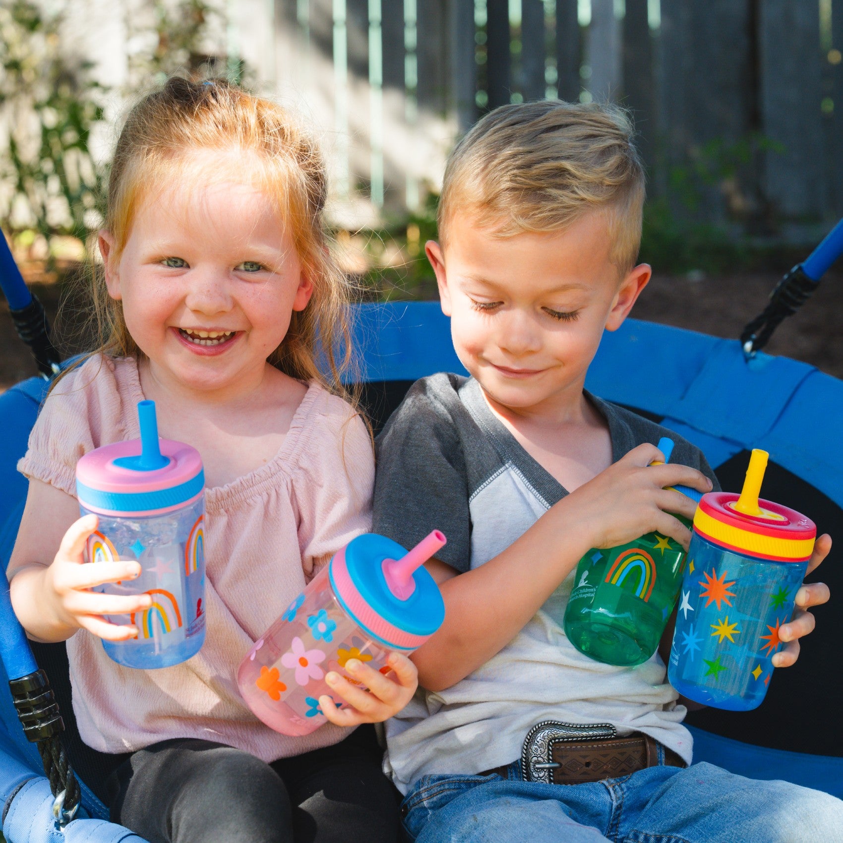Leakproof Kids Tumbler Set - Stars and Rainbows, 15 oz. – zak.com