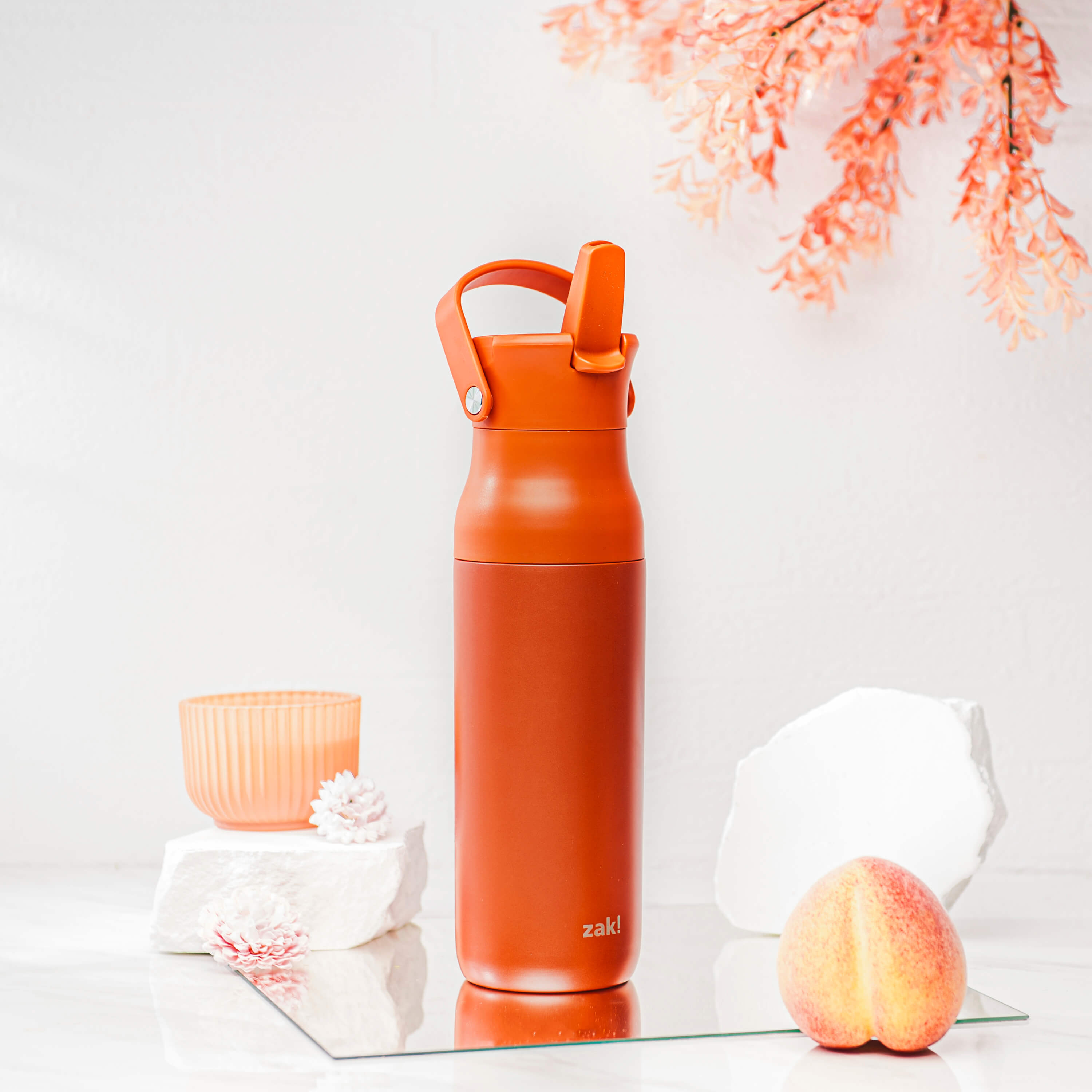 Harmony Stainless Steel Insulated Water Bottle with Flip Up Straw