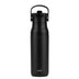 Harmony Recycled Stainless Steel Insulated Water Bottle with Flip-Up Straw Spout - Ebony, 32 ounces