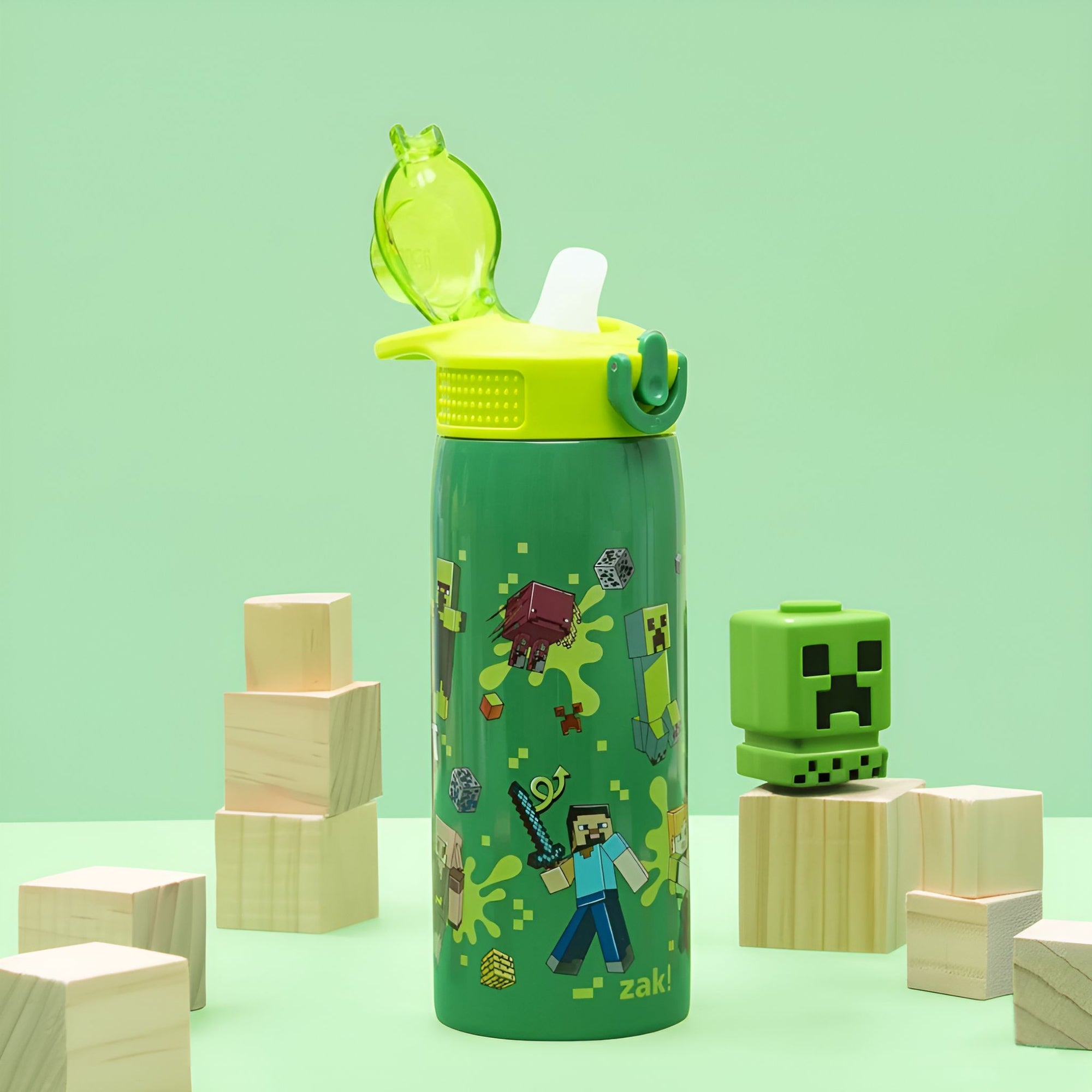 Sage Kids Insulated Water Bottle - Minecraft, 19 ounces