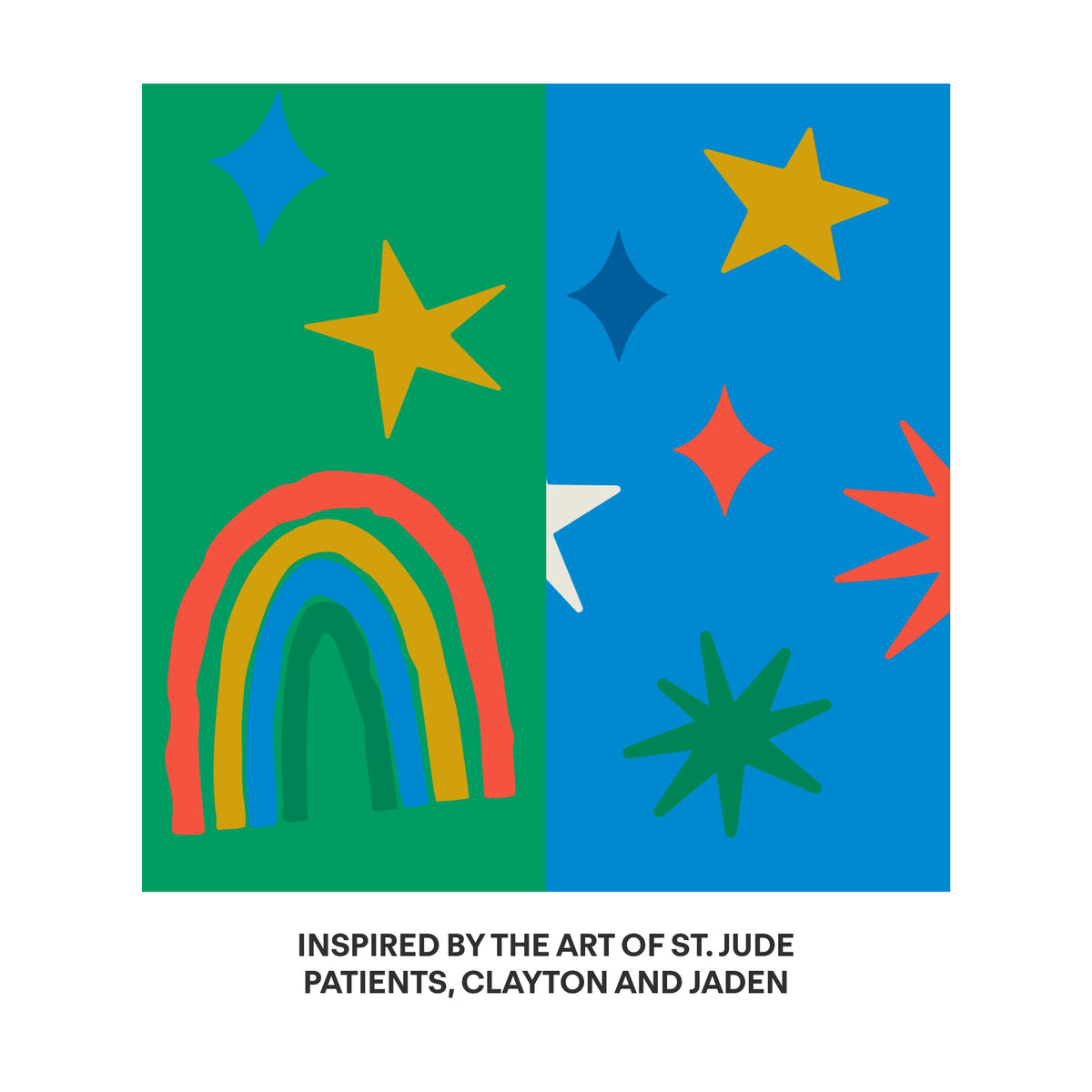 Tumbler artwork inspired by St. Jude patients, Clayton and Jaden