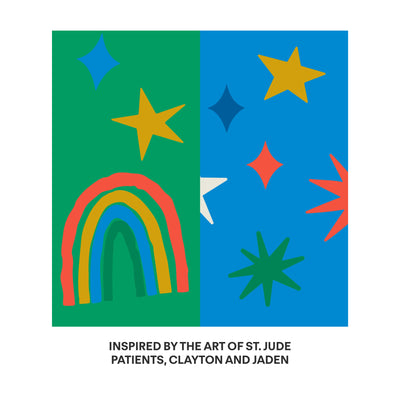 Tumbler artwork inspired by St. Jude patients, Clayton and Jaden