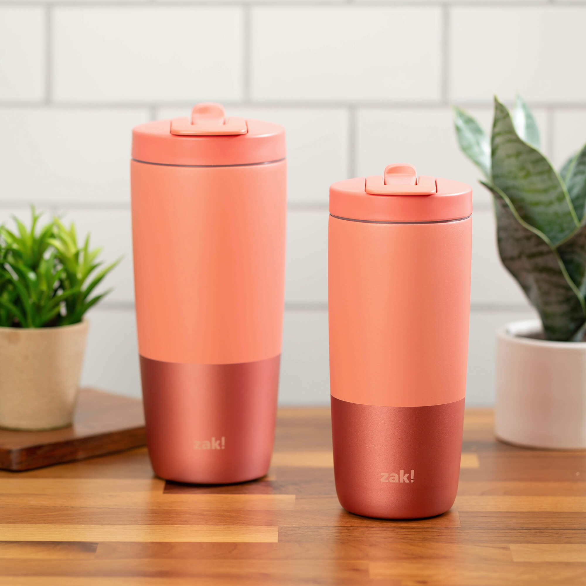 Sutton Insulated Stainless Steel Tumbler with 2-in-1 Straw and Sip Lid - Coral Blush, 30 Ounces
