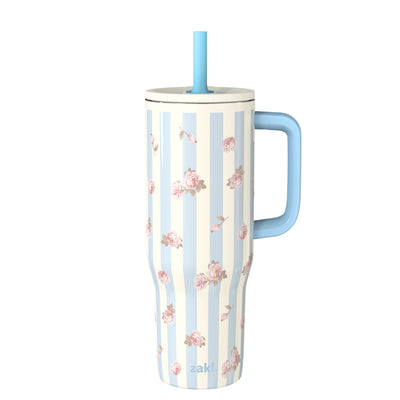 Sutton Insulated Straw Tumbler with Splash-Proof Lid - Royal Rose, 30 ounces