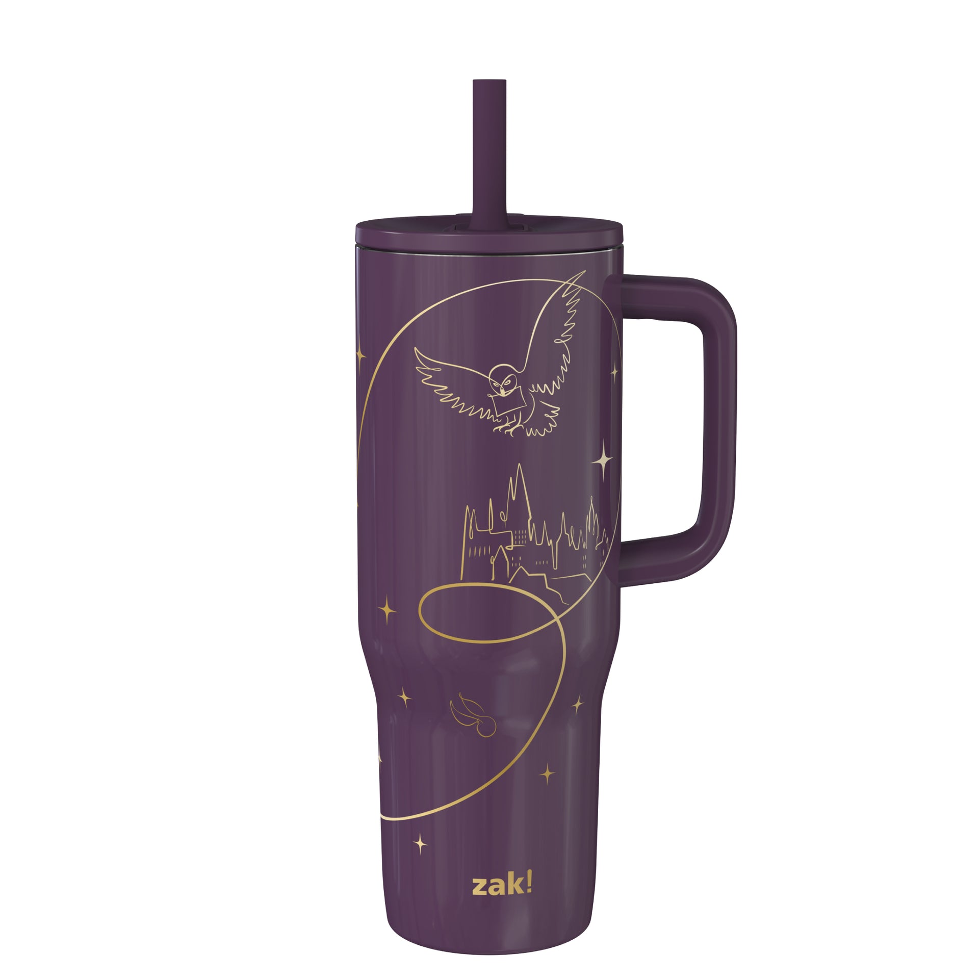 Zak Designs 30oz Harry Potter Double Wall Stainless Steel Vaccuum Insulated Sutton Straw Tumbler