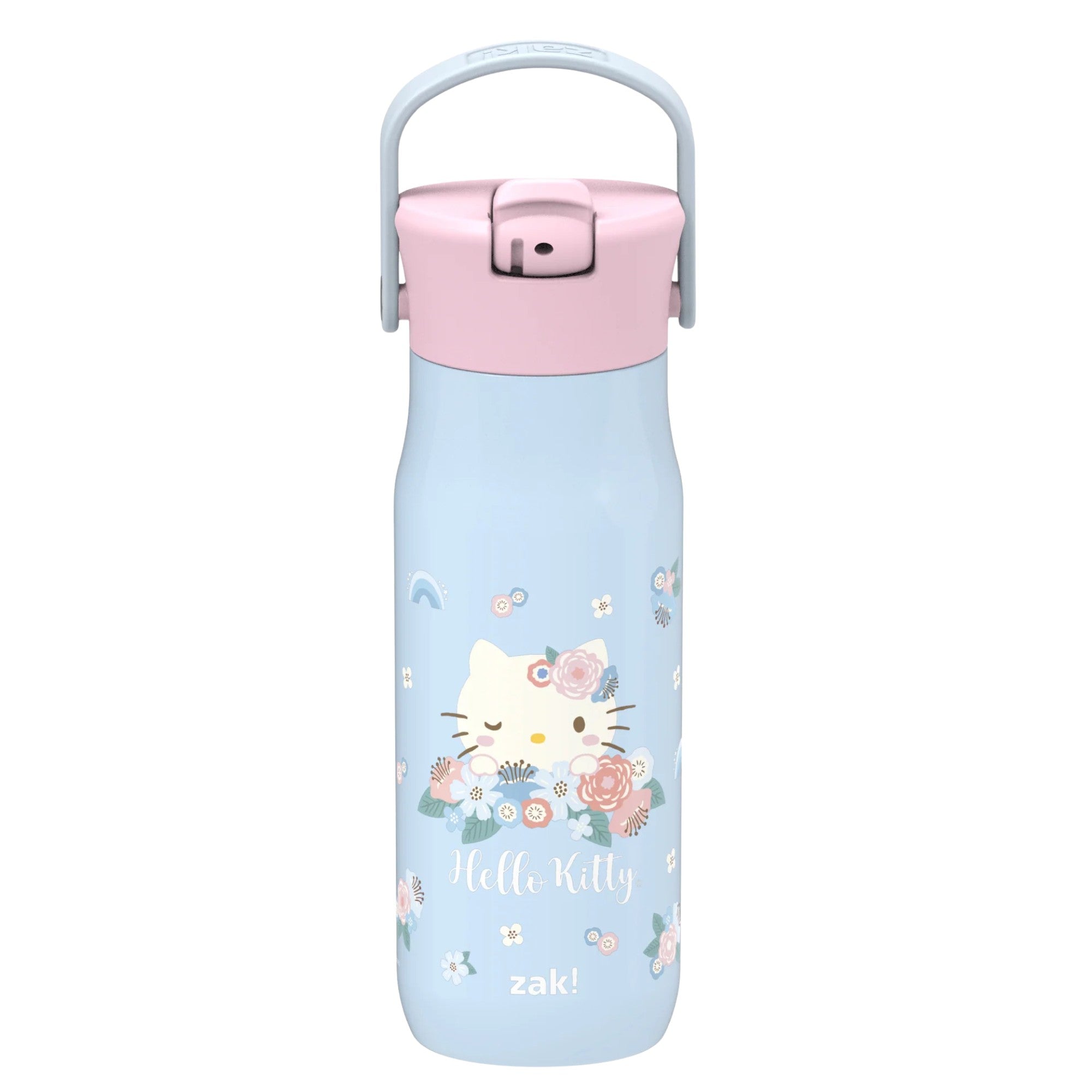 Hello Kitty Harmony Recycled Stainless Steel Kids Water Bottle with Straw Spout, 20 ounces
