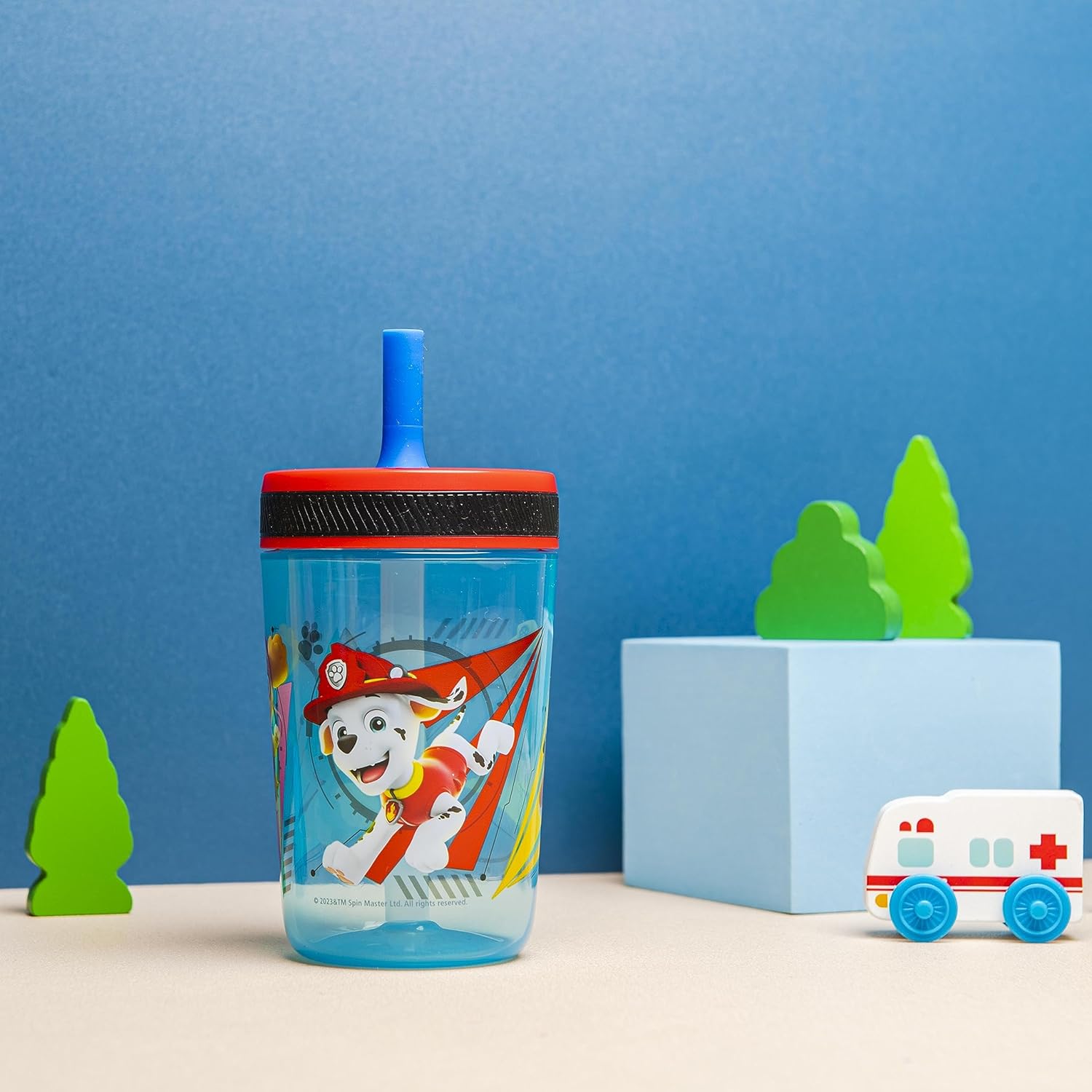 Paw Patrol Kelso Kids Leak Proof Tumbler with Lid and Straw - Blue