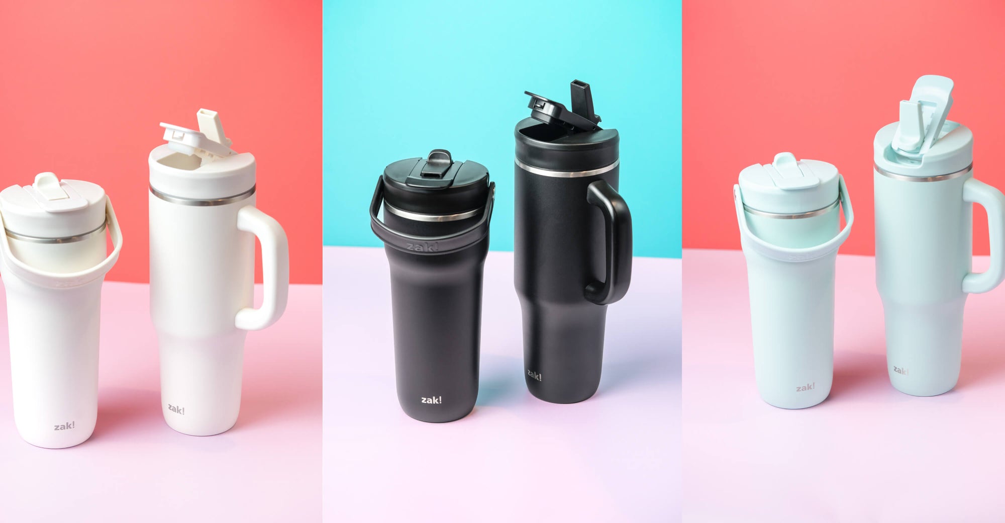 Zak Harmony Tumblers with 2-in-1 Lid and Vacuum Insulation