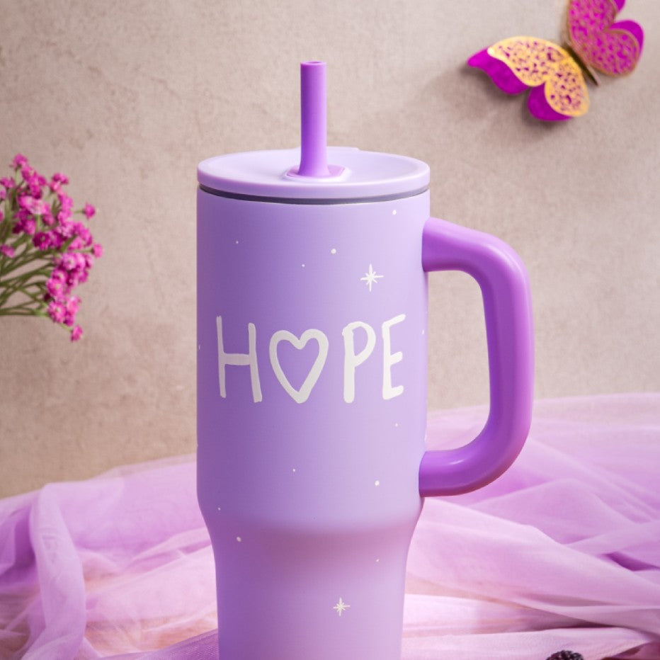 Zak x St. Jude partnership purple HOPE tumbler