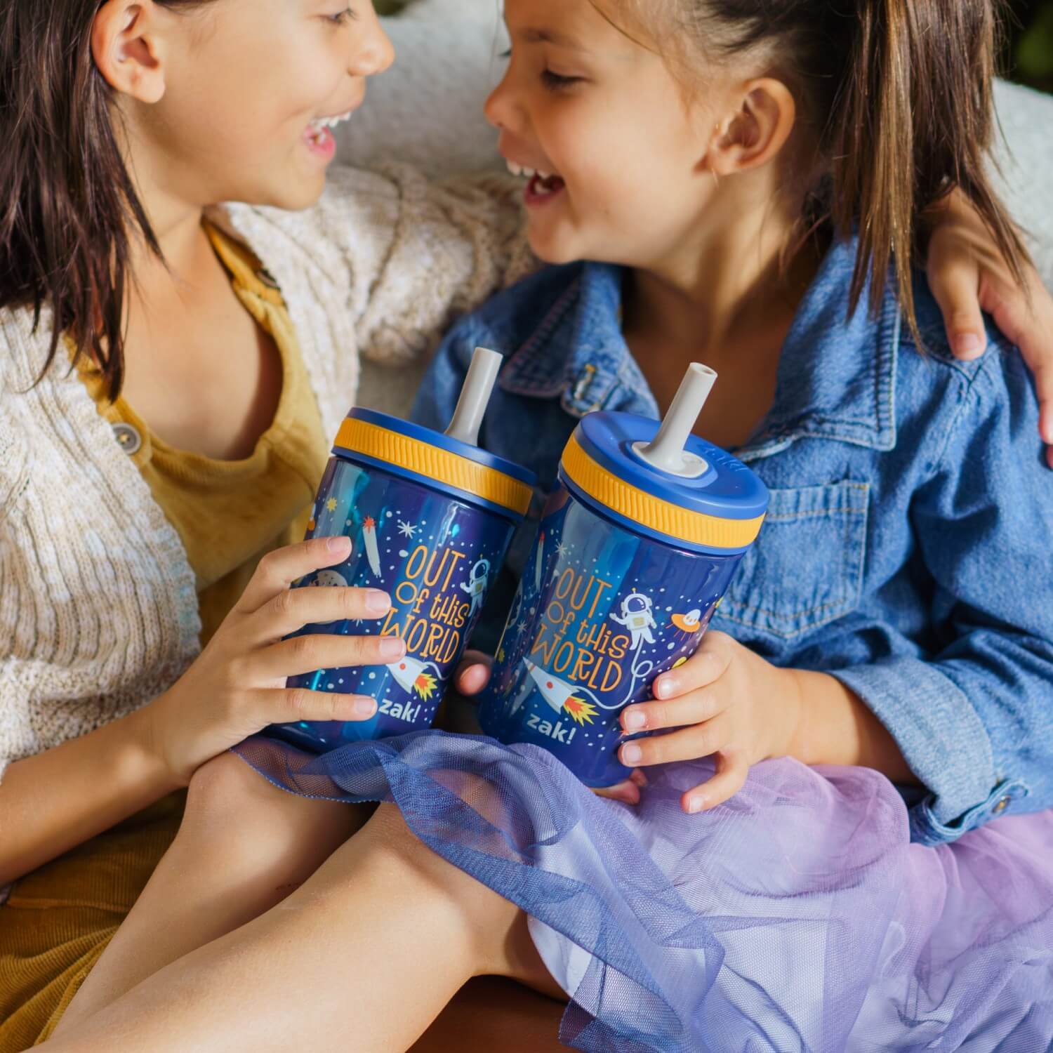 Fun kids cups with outer space design