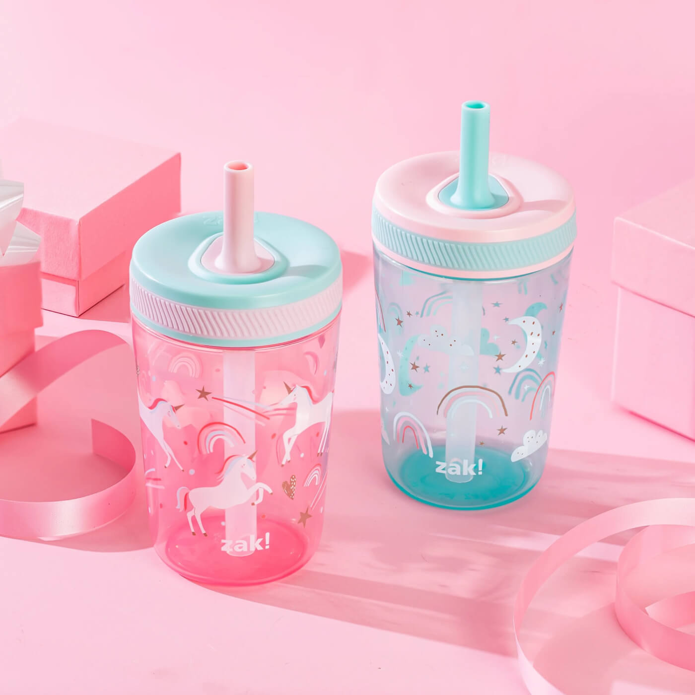 Kids unicorn leakproof cups - holiday gift for kids aged 3-6