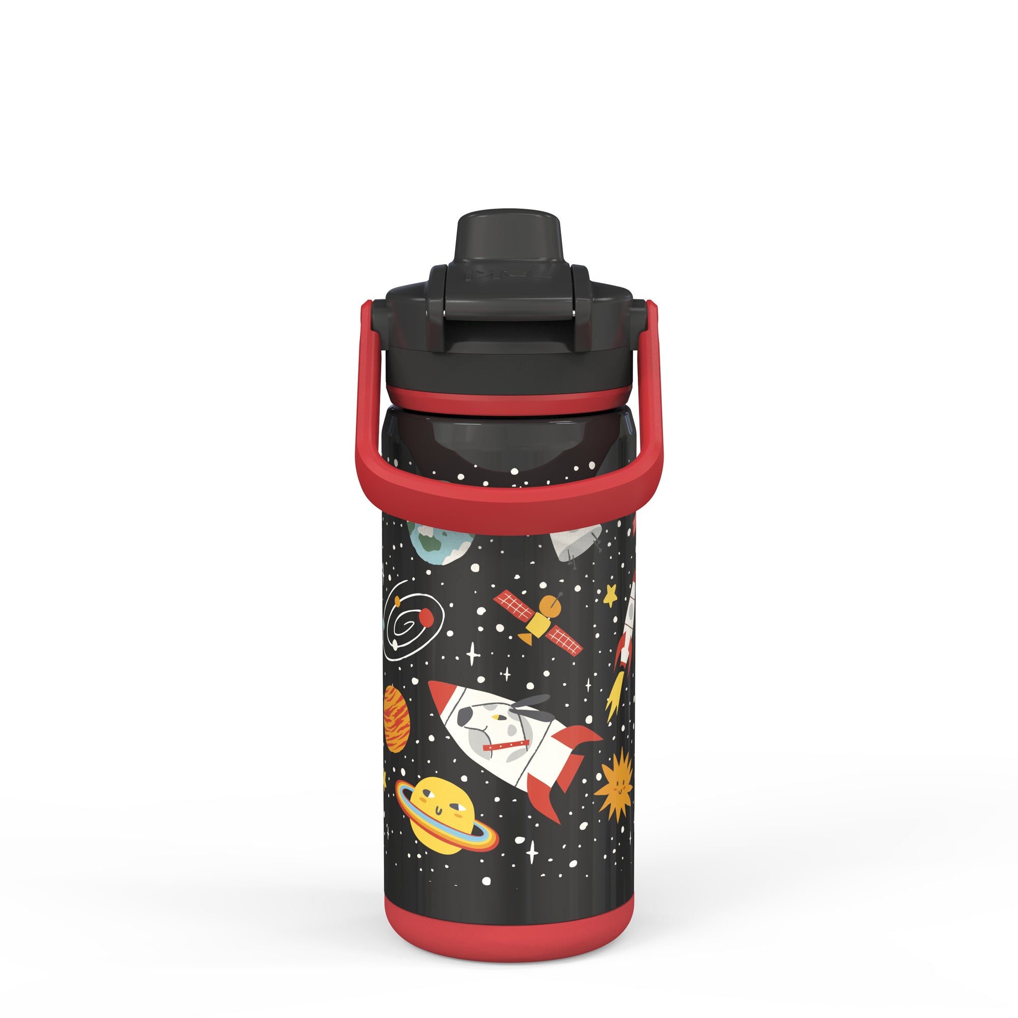 Beacon Stainless Steel Insulated Kids Water Bottle with Covered Spout - Spaceships, 14 Ounces