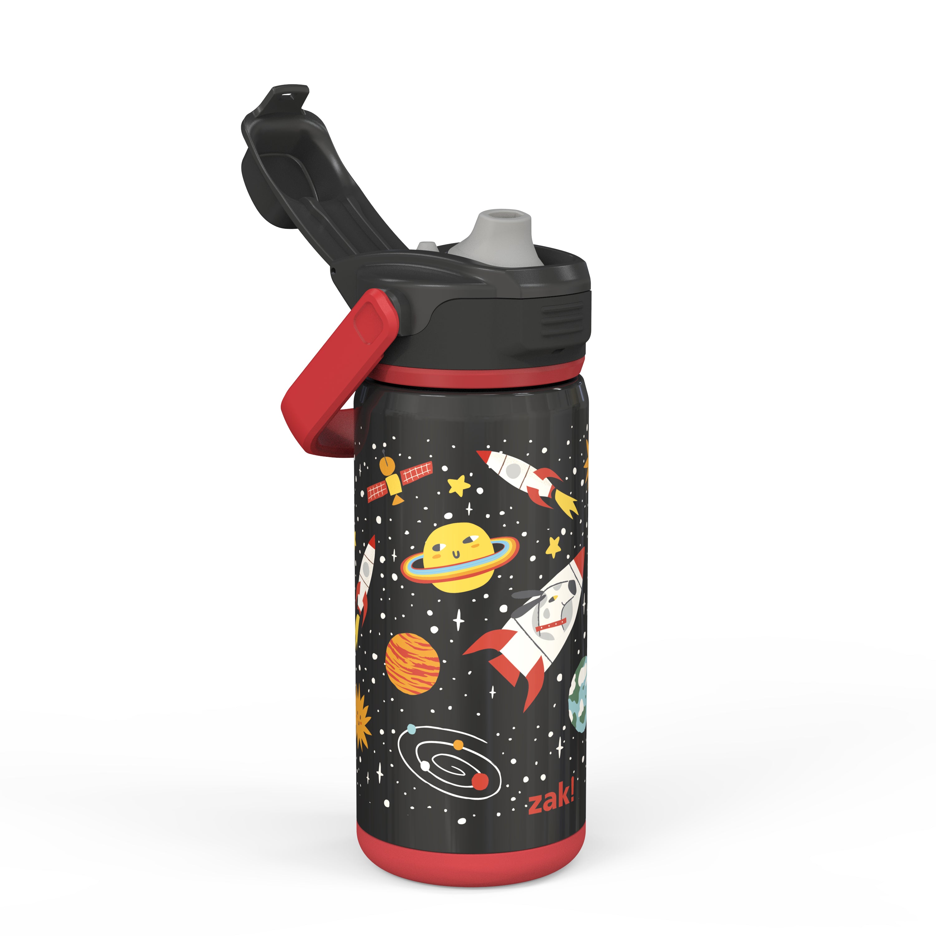 Beacon Stainless Steel Insulated Kids Water Bottle with Covered Spout - Spaceships, 14 Ounces