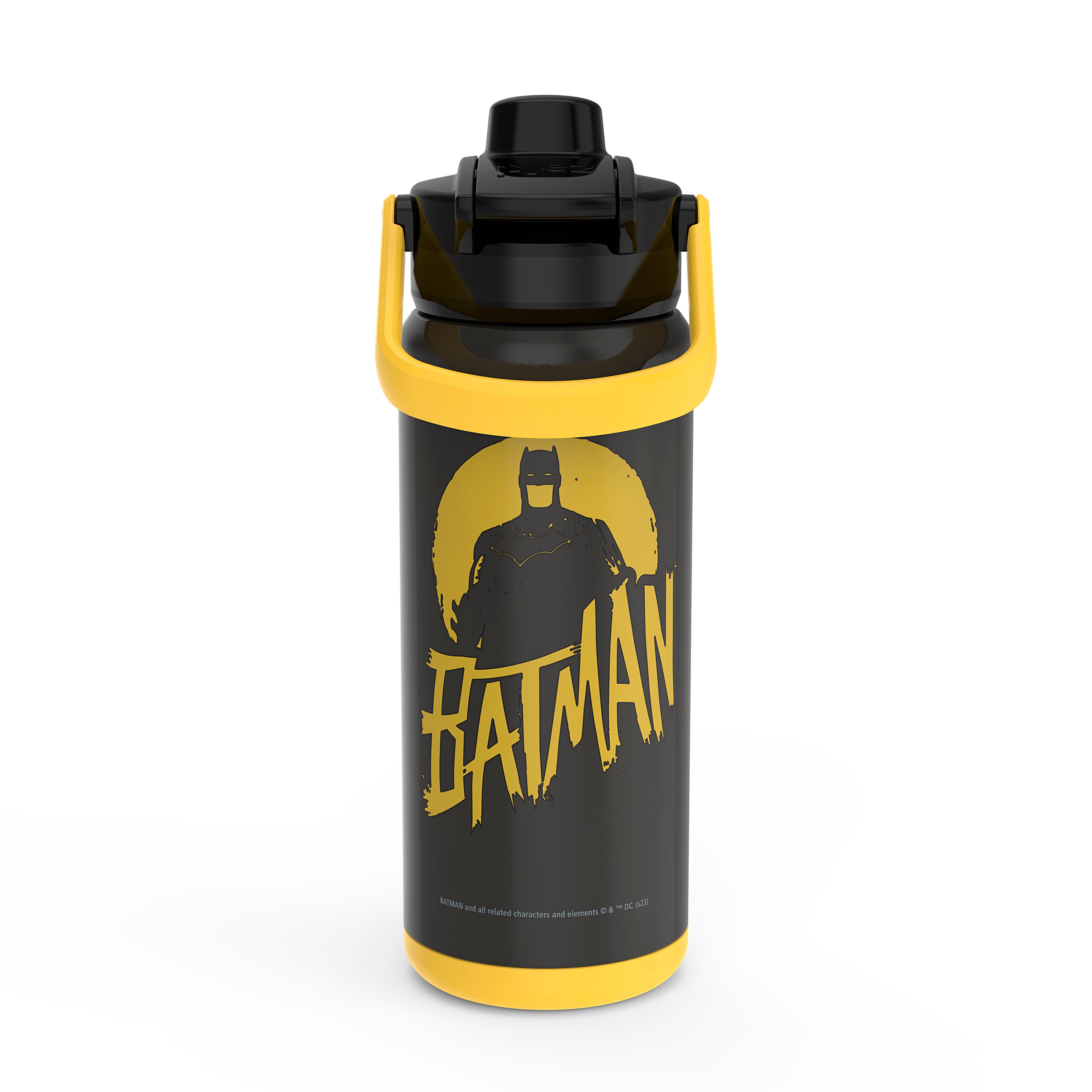 Zak Designs 20oz Stainless Steel Kids' Water Bottle with Antimicrobial Spout 'Batman