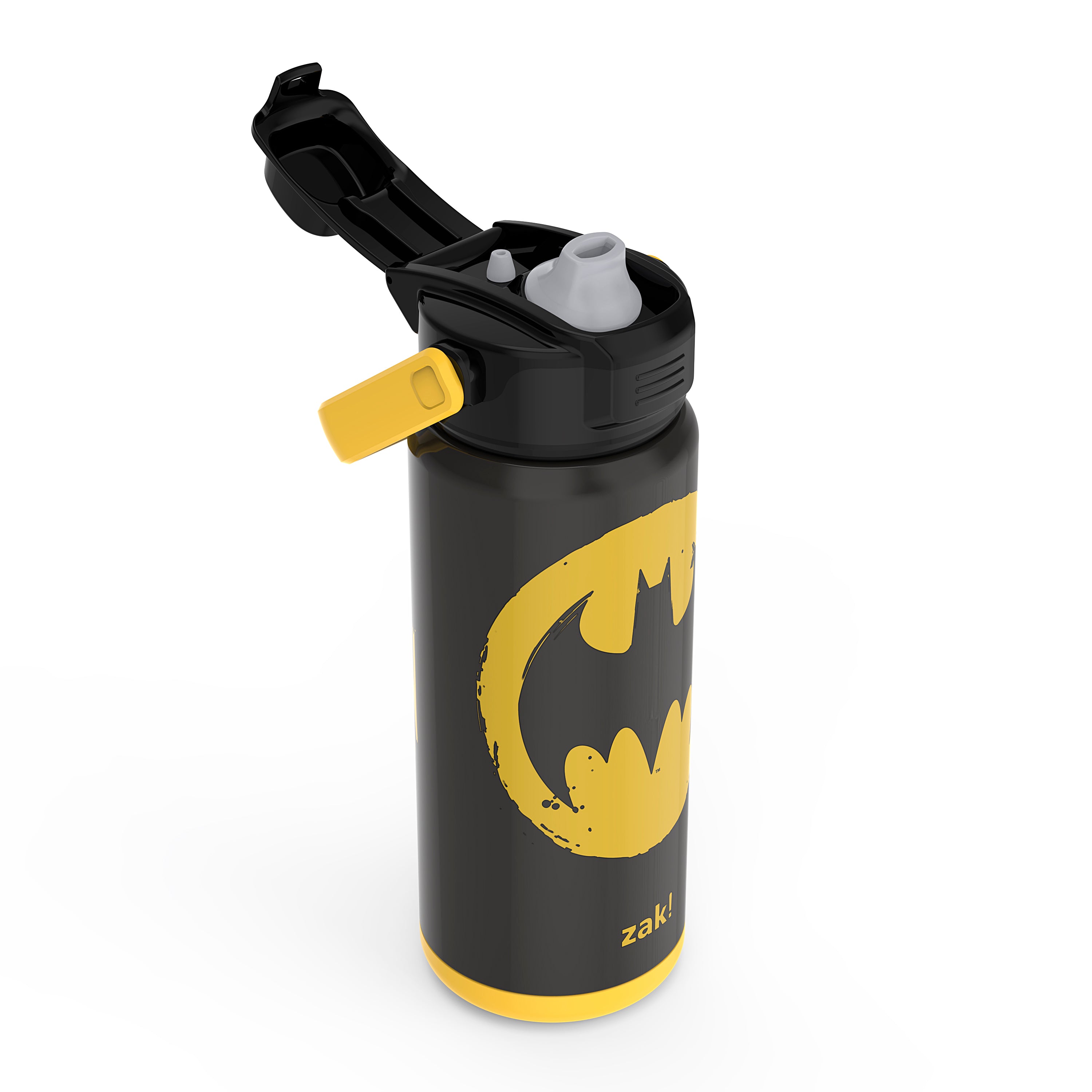 DC Batman Stainless Steel Water Bottle - Wide Mouth Double Walled Vacuum Insulated Bottle for Hot and Cold Beverages - 550ml/18oz