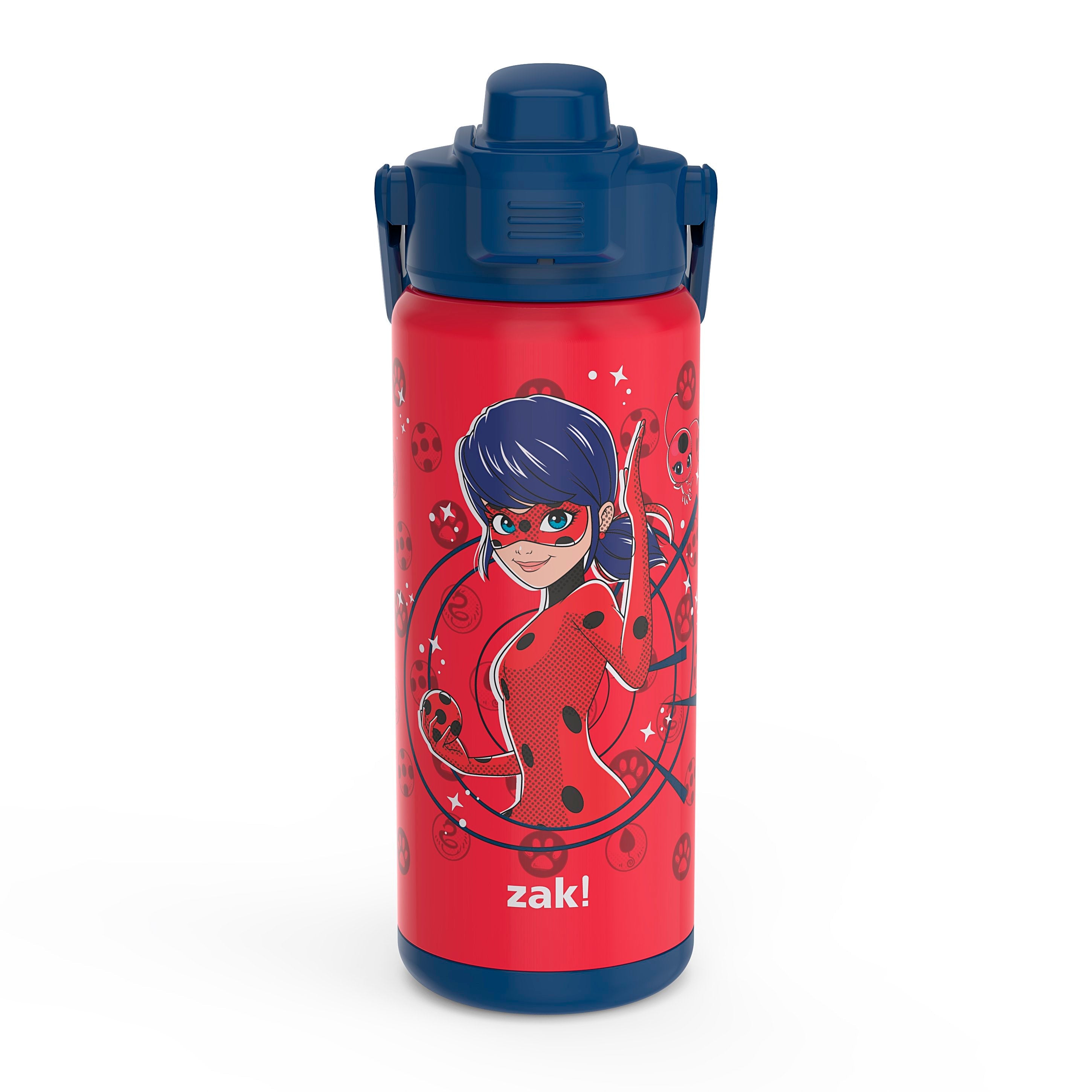 Miraculous Ladybug Beacon Stainless Steel Insulated Kids Water Bottle with Covered Spout, 20 Ounces