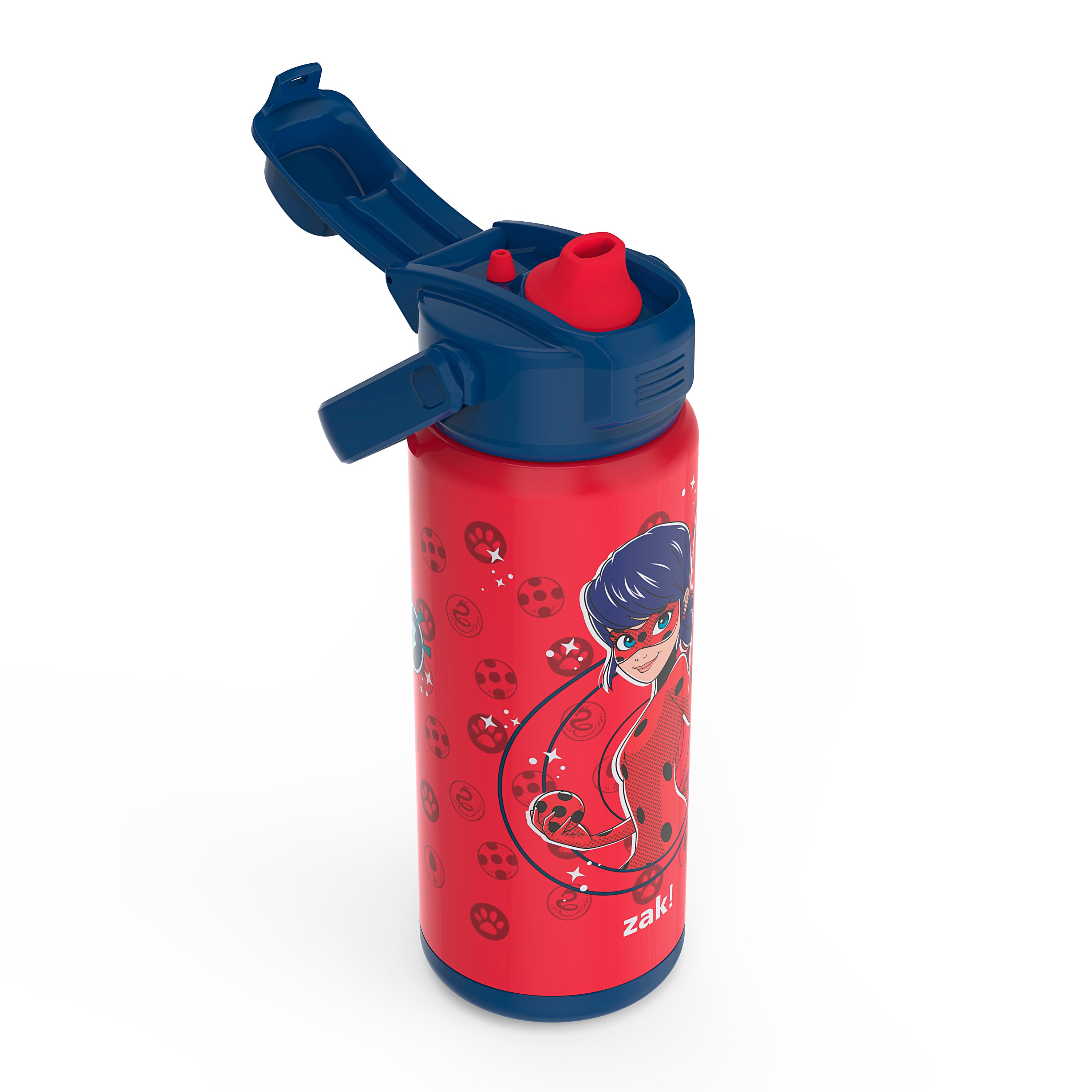 Miraculous Ladybug Beacon Stainless Steel Insulated Kids Water Bottle with Covered Spout, 20 Ounces