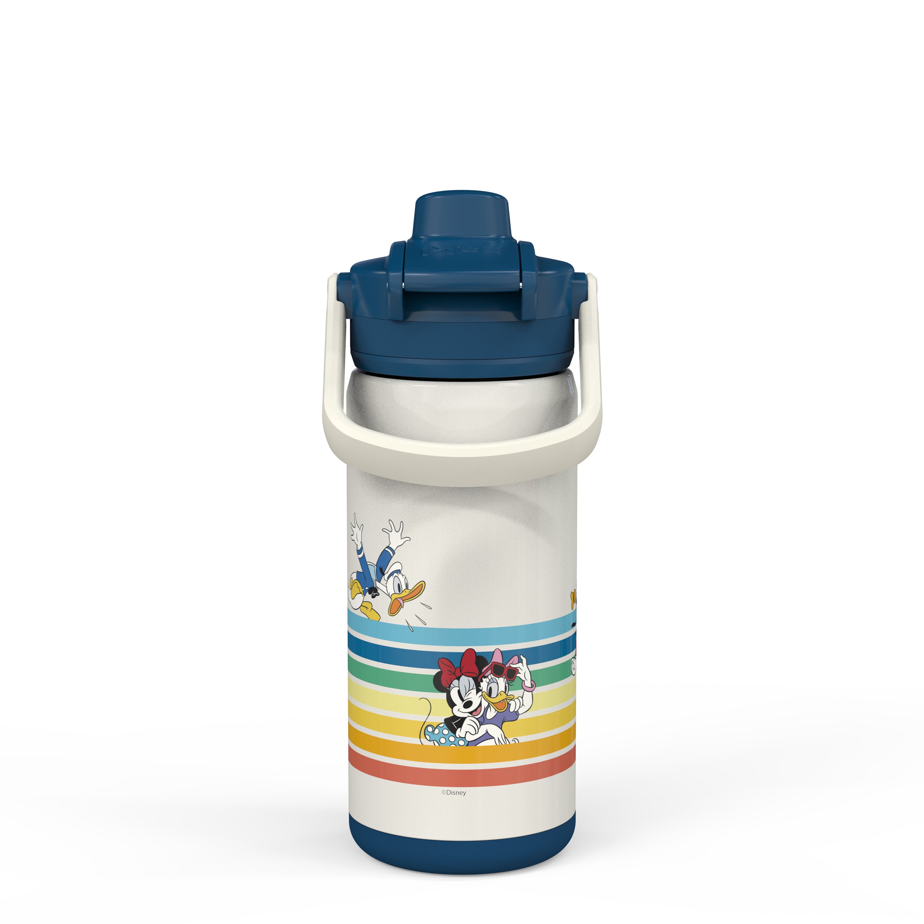 Disney Mickey Mouse Stainless Steel Water Bottle with Built-In Straw