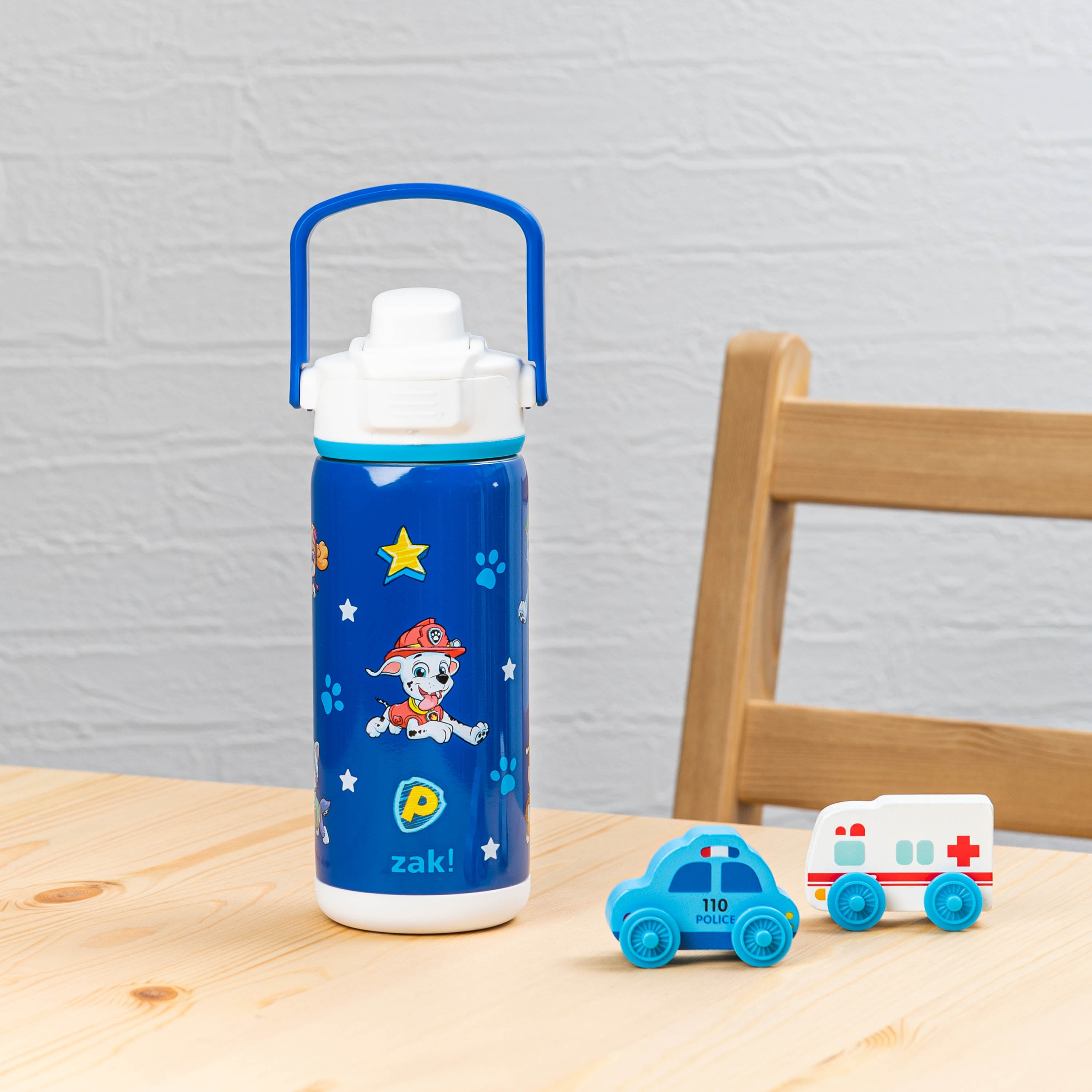 Zak Designs 14oz Stainless Steel Kids' Water Bottle with Antimicrobial Spout 'Paw Patrol