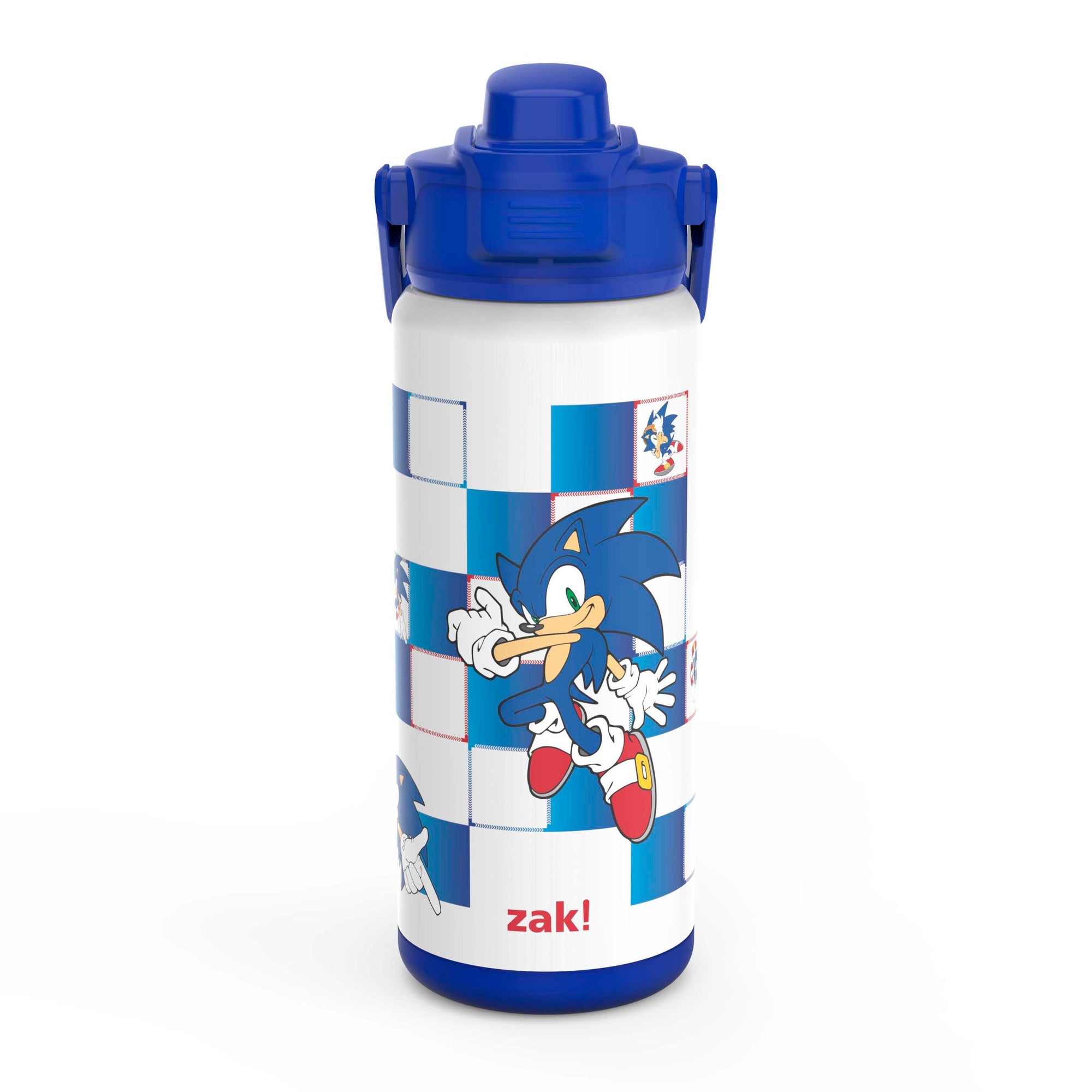 Sonic the Hedgehog Beacon Stainless Steel Insulated Kids Water Bottle with Covered Spout, 20 Ounces