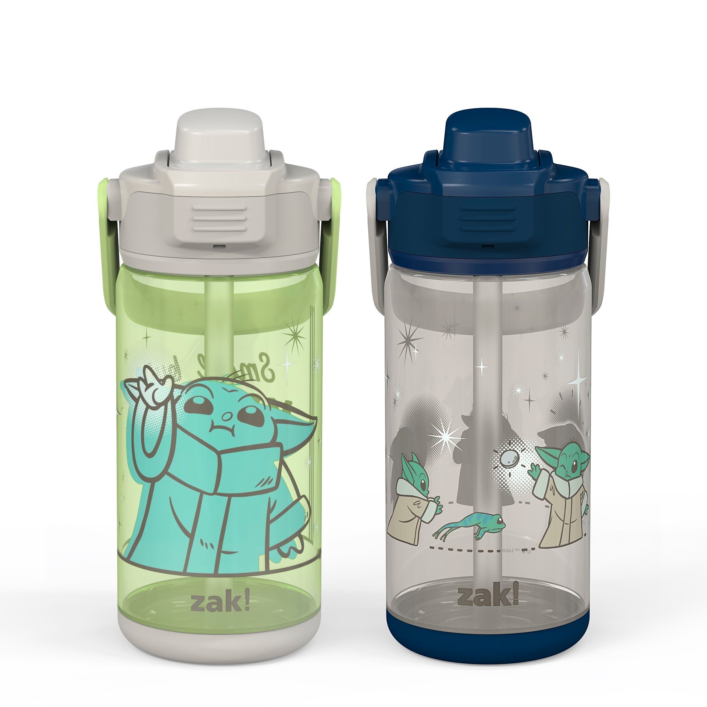 Zak Designs Star Wars The Mandalorian Double Wall Tumbler with  Lid and Straw Made of Break-Resistant Plastic (Baby Yoda/The Child, 13oz,  BPA Free) (SWSD-V540): Tumblers & Water Glasses