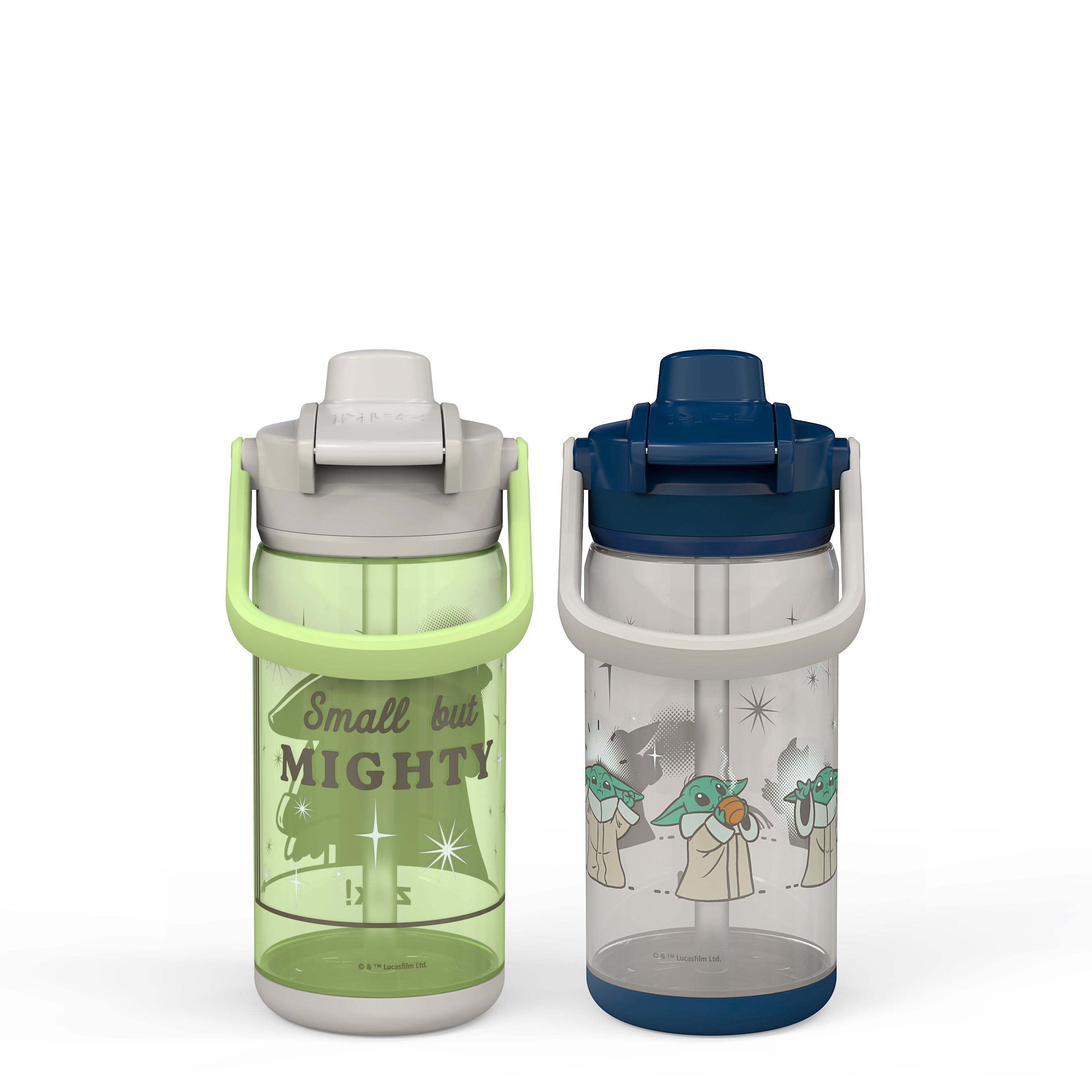 Star Wars Grogu Baby Yoda Beacon 2-Piece Kids Water Bottle Set with Covered Spout, 16 Ounces