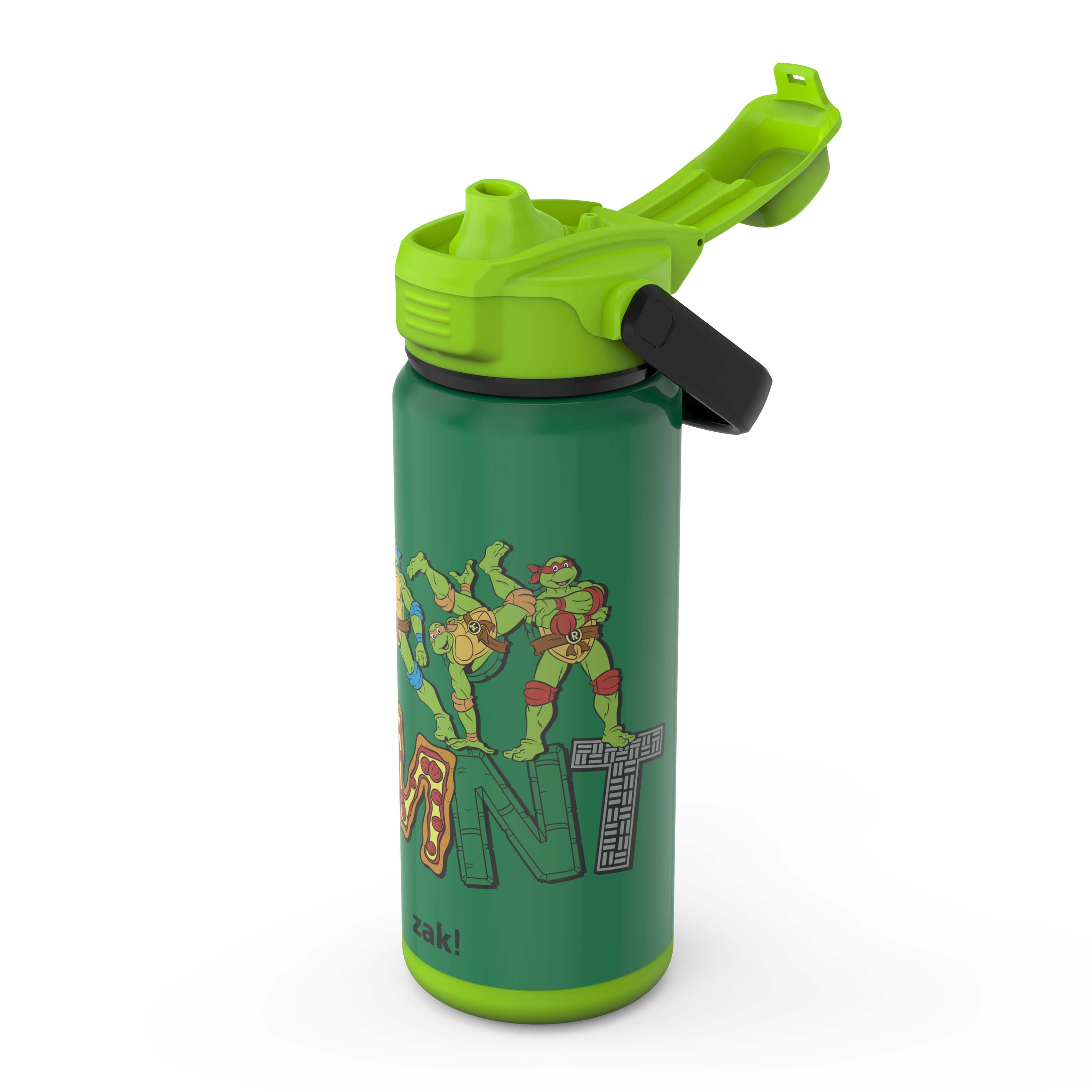 Zak Designs Teenage Mutant Ninja Turtles Kids Water Bottle For School or  Travel, 16oz 2-Pack Durable Plastic Water Bottle With Straw, Handle, and  Leak-Proof, Pop-Up Spout Cover (TMNT) 