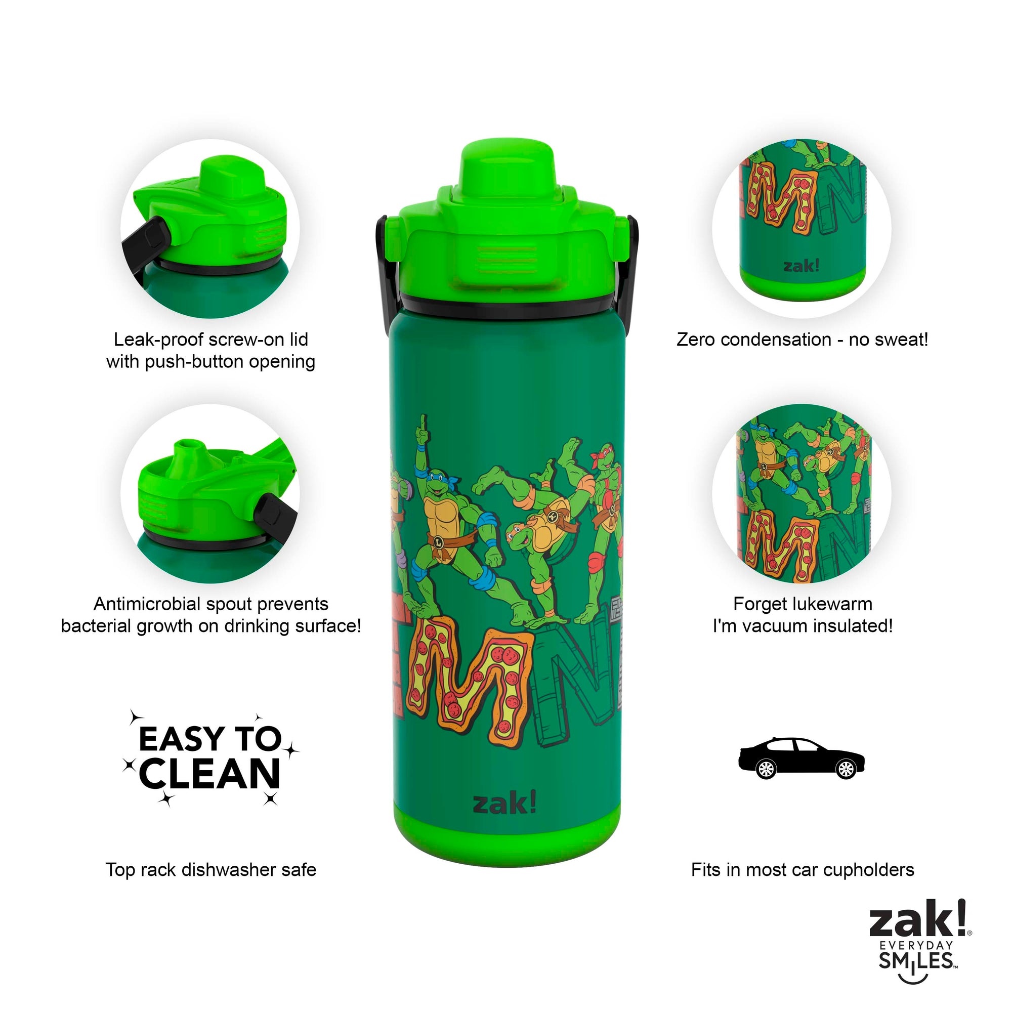Beacon Kids Bottle - Teenage Mutant Ninja Turtles, 20 Ounces – zak.com