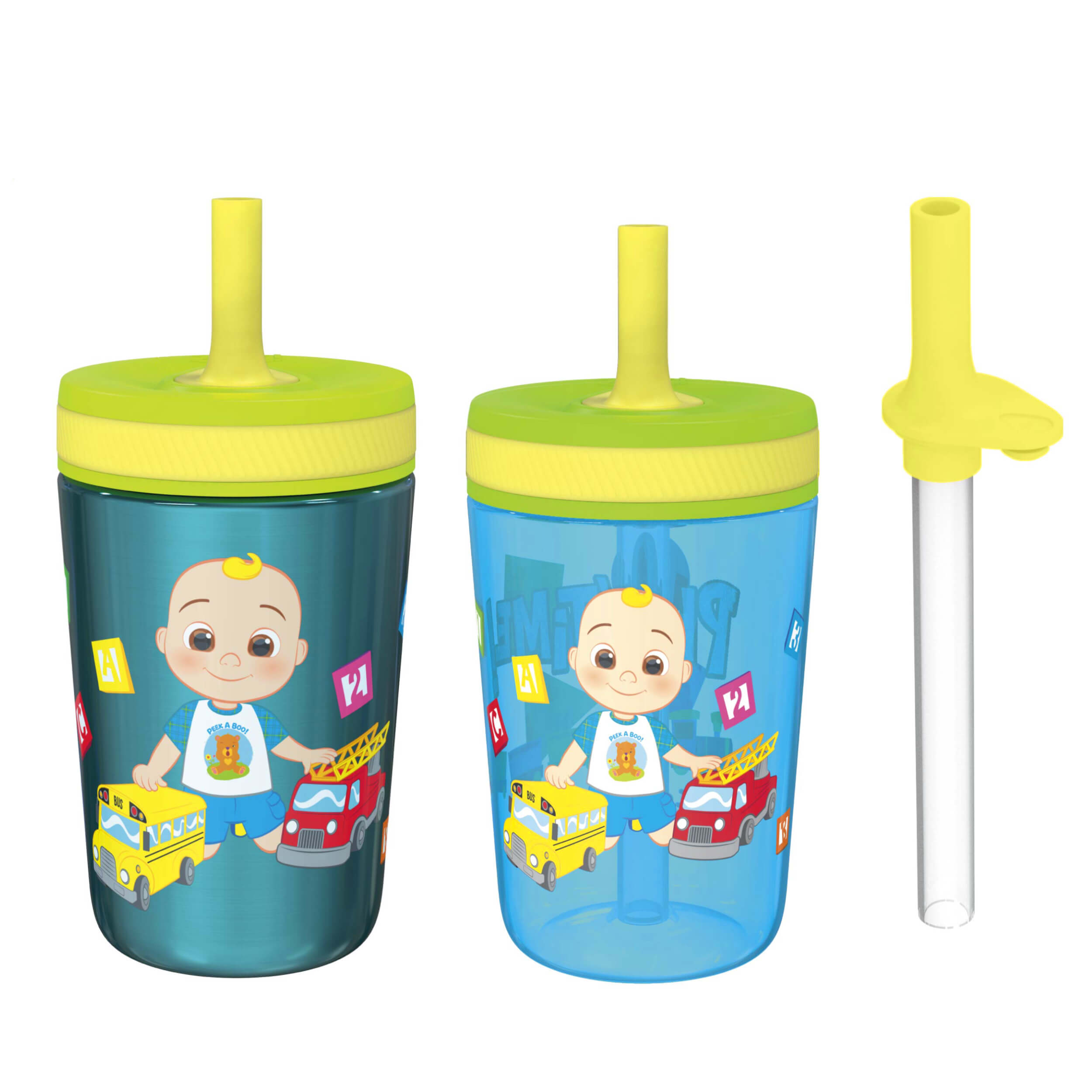 Zak Designs Kelso 15 oz Tumbler 2pc Set, (Campout) Non-BPA  Leak-Proof Screw-On Lid with Straw Made of Durable Plastic and Silicone,  Perfect Baby Cup Bundle for Kids : Baby