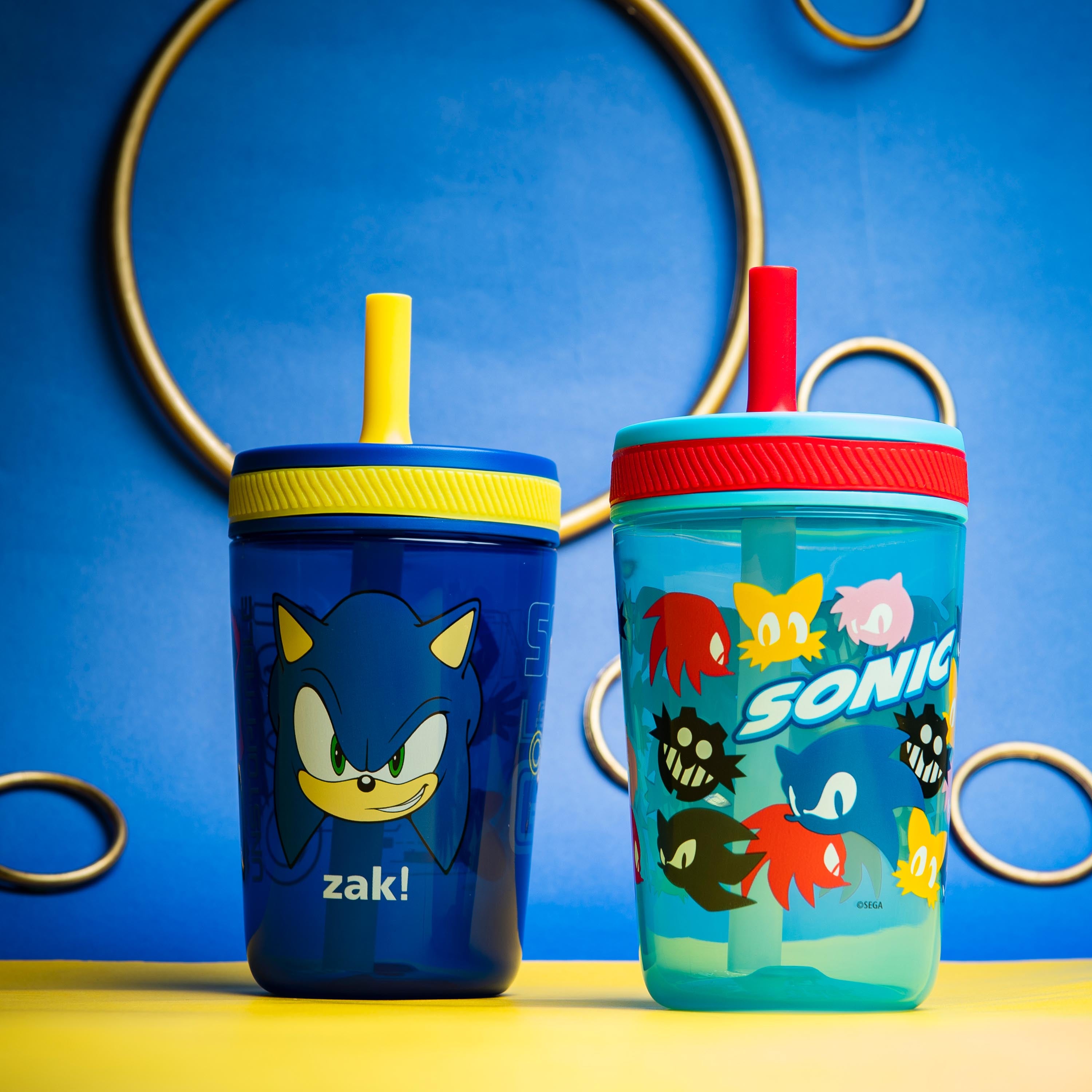 Sonic the Hedgehog Kelso Kids Leak Proof Tumbler with Lid and Straw - 15 Ounces