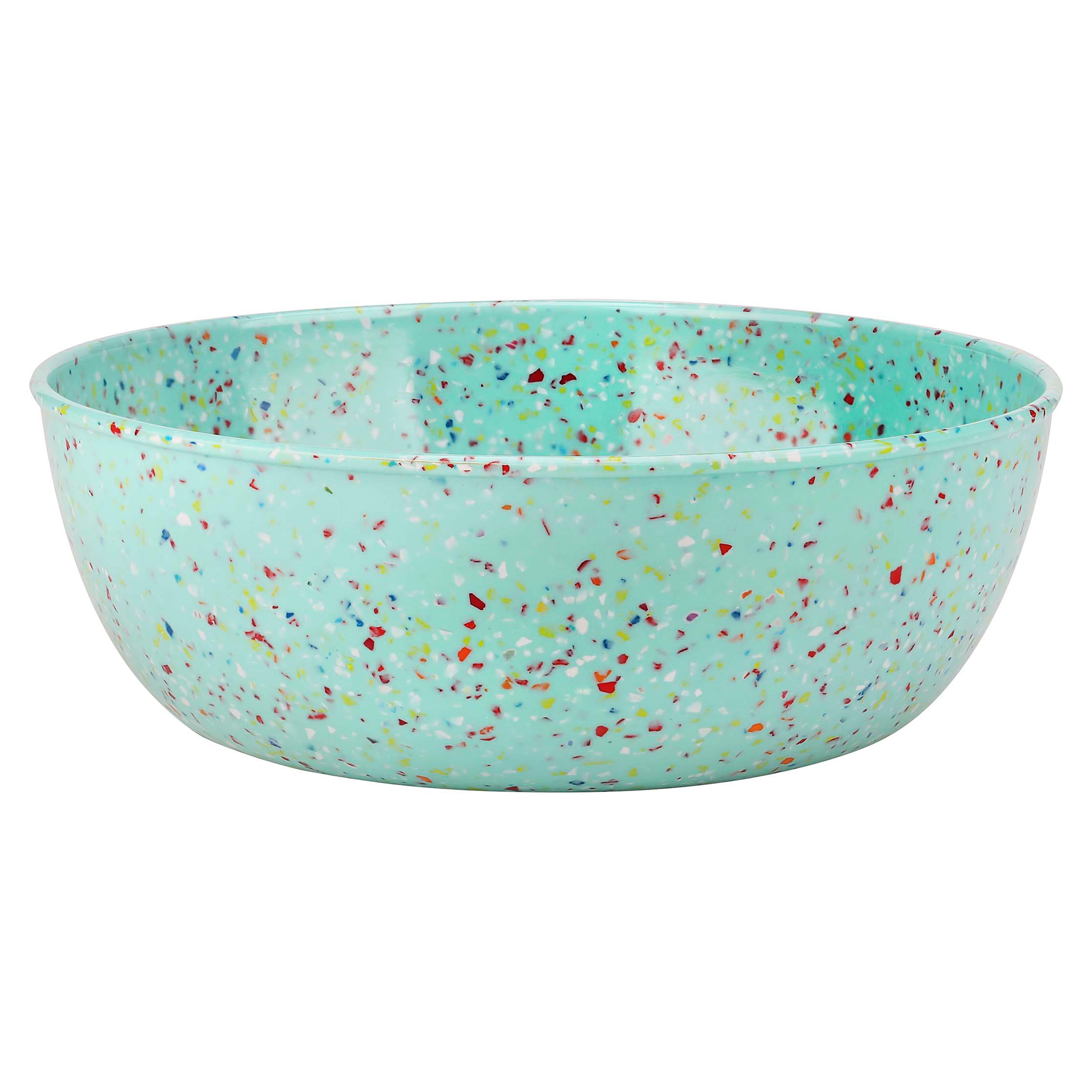 Confetti Melamine Serving Bowl - Durable, Recycled Plates and Bowls - 3 Quart
