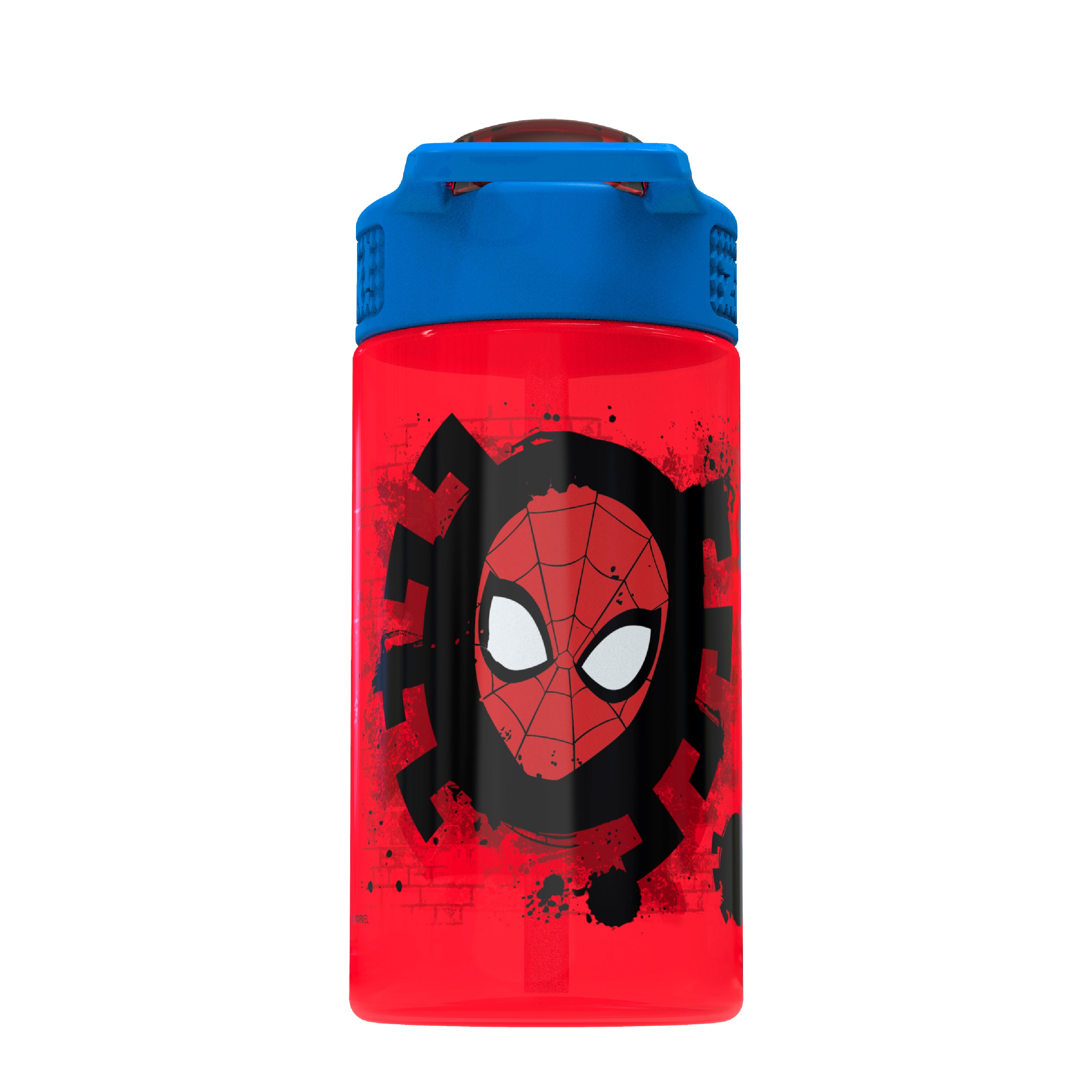 Spider Man Kids Plastic Water Bottle with Leak Proof Lid and Spout - 16 ounce