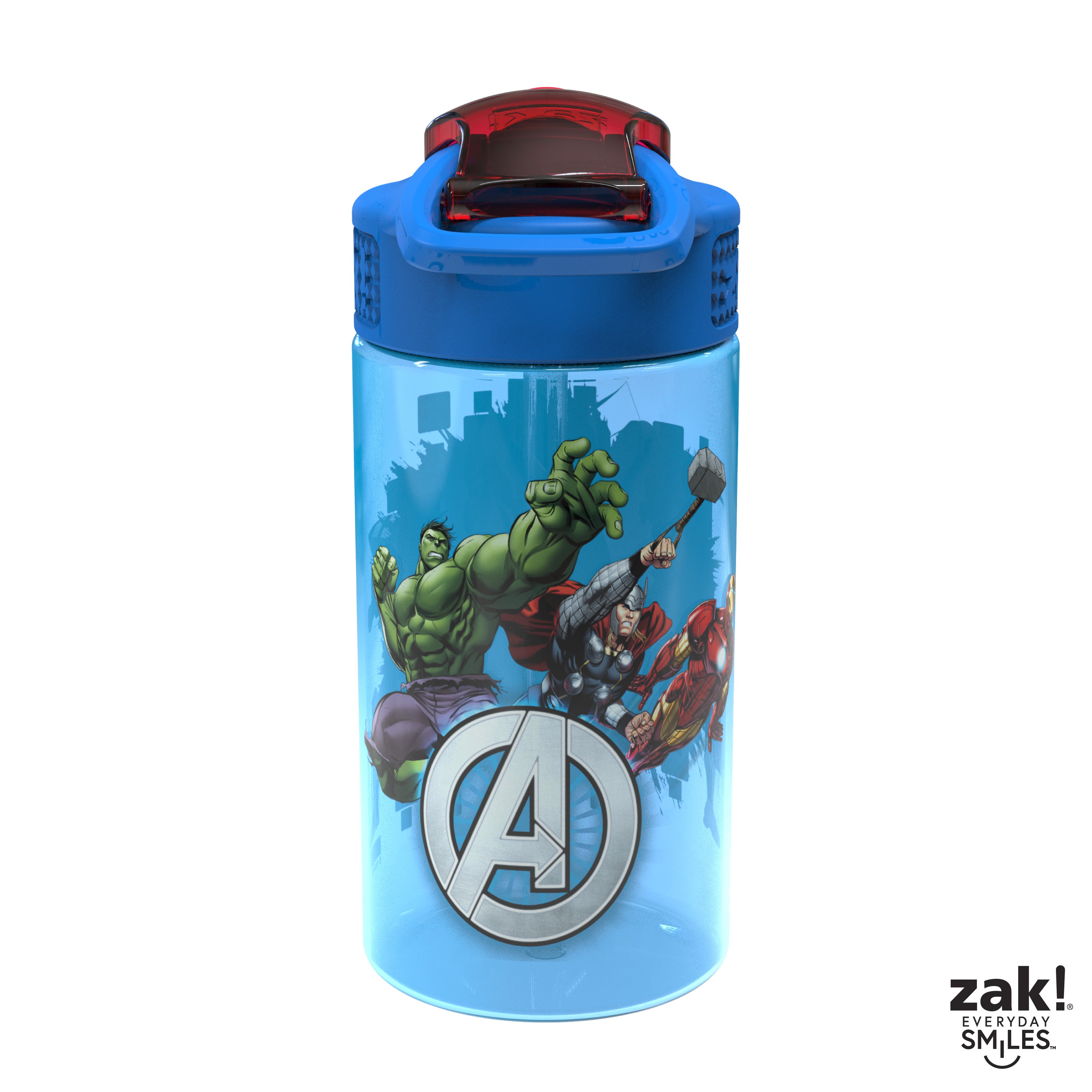 Marvel Avengers Kids Plastic Water Bottle with Leak Proof Lid and Spout - 2 Pack, 16 ounce