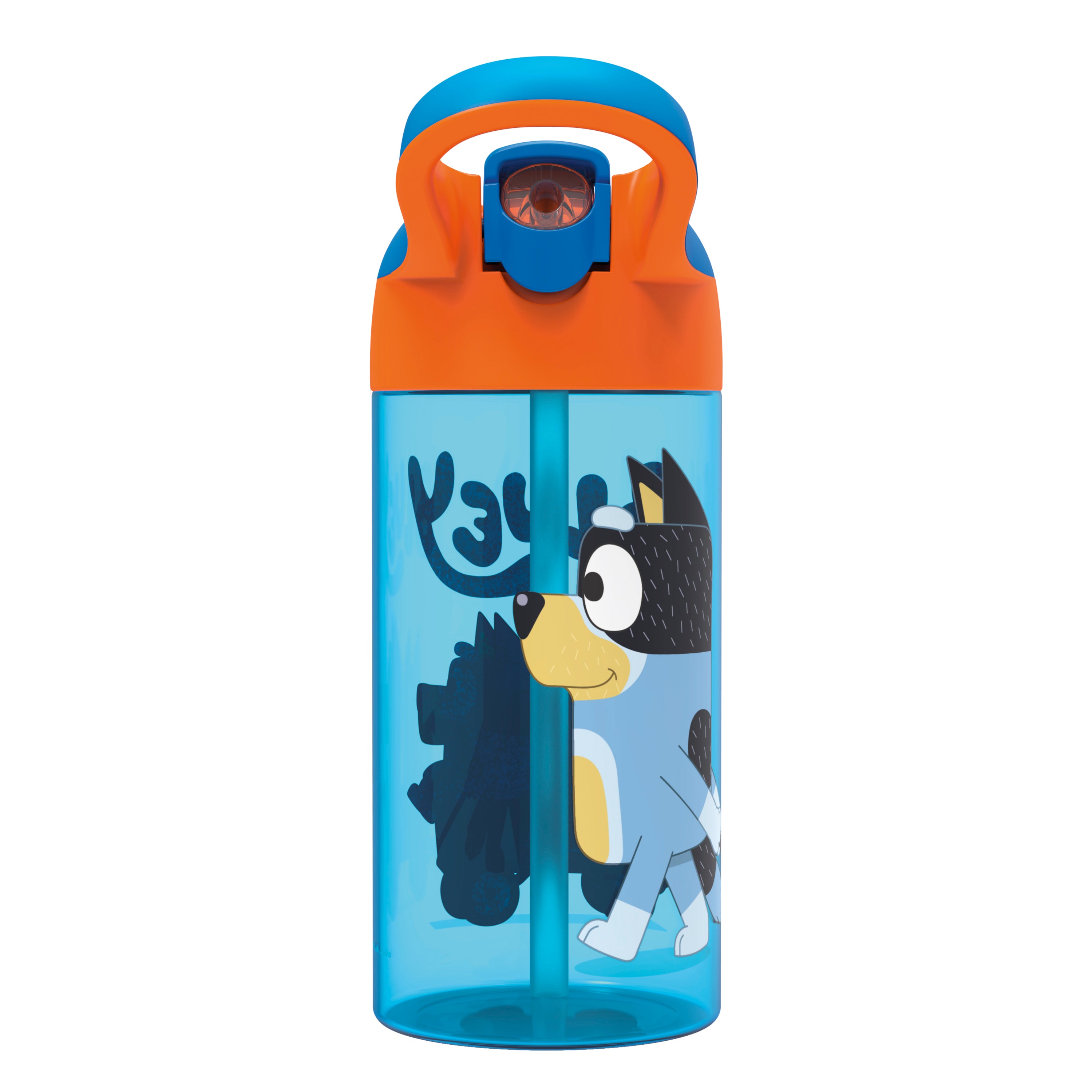 Bluey Kids Leak Proof Water Bottle with Push Button Lid and Spout - 17.5  Ounces —