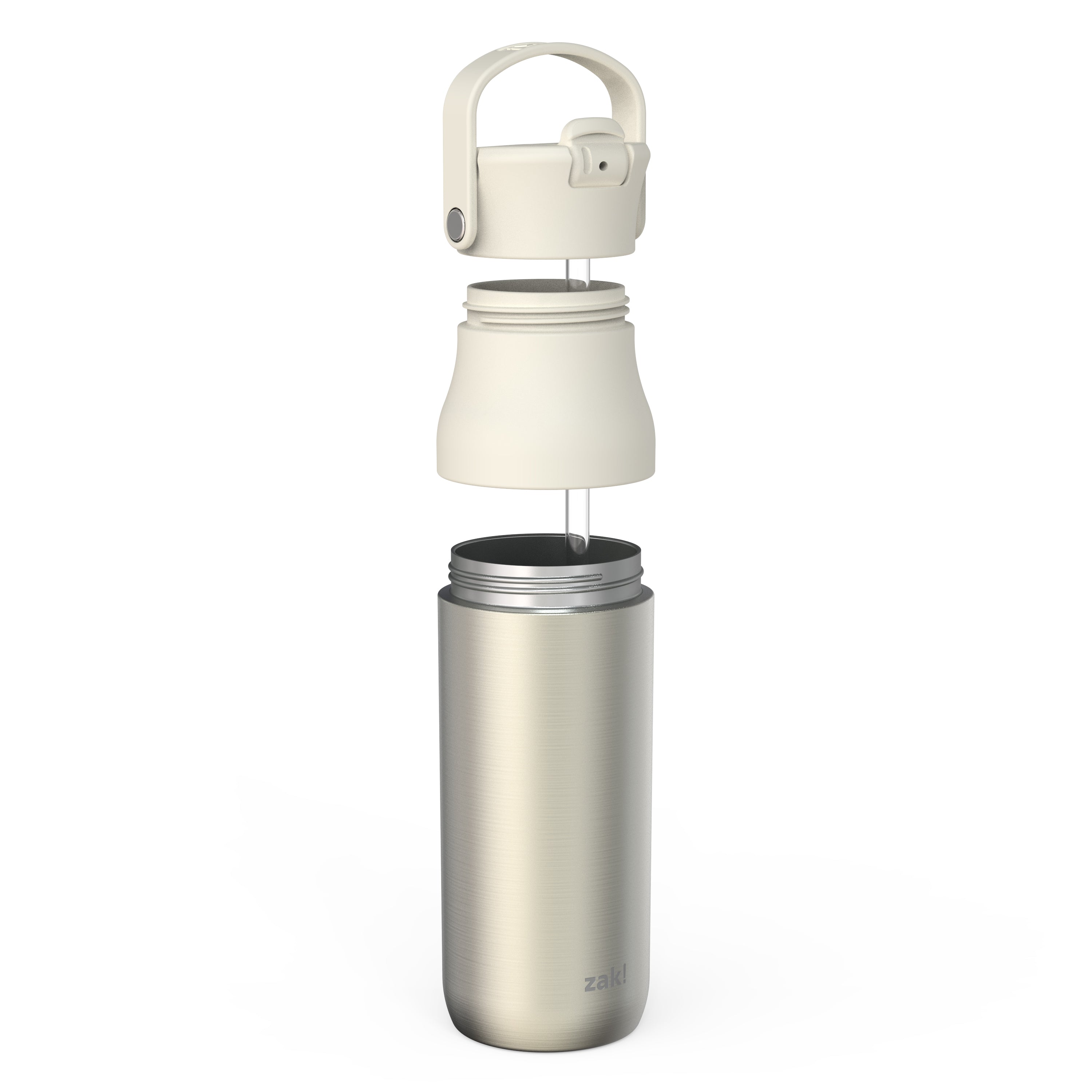 Silver Insulated Squeeze Bottle (30 oz)
