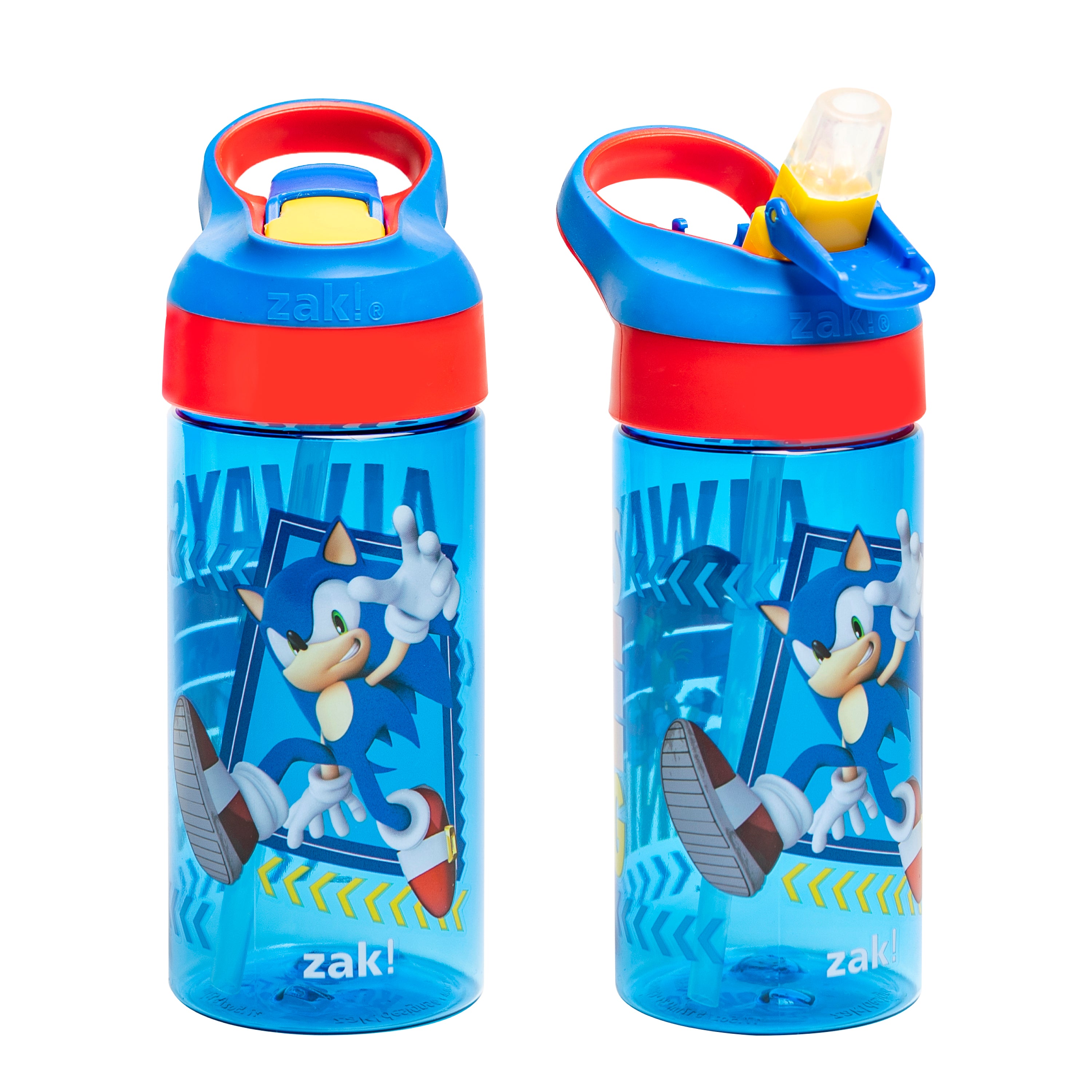 Sonic the Hedgehog Kids Leak Proof Water Bottle with Push Button Lid and Spout