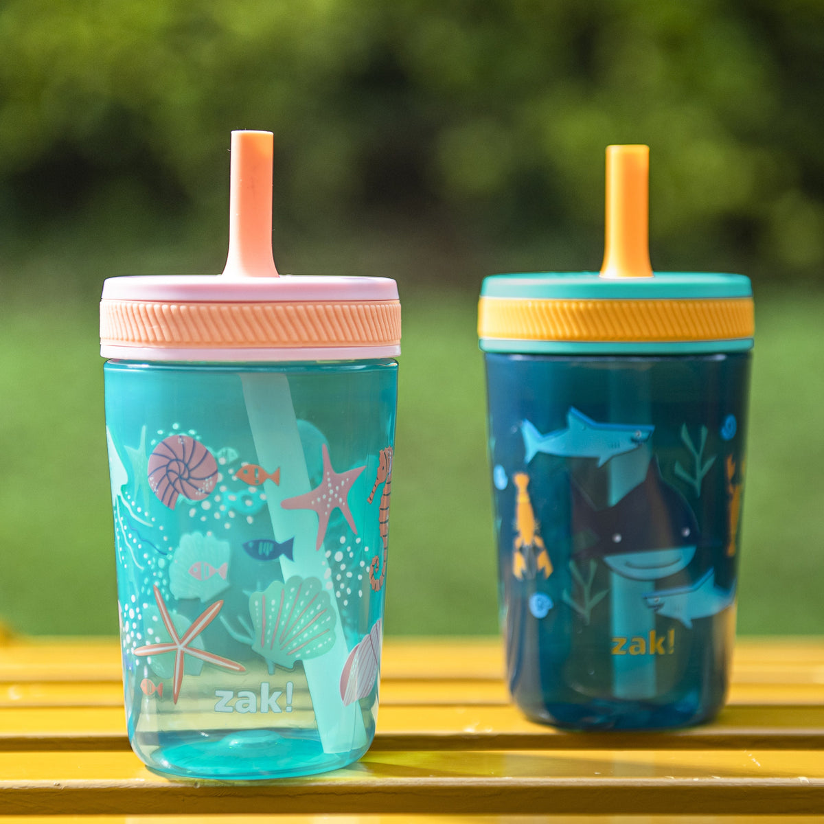 Sea Shells Kelso Kids Leak Proof Tumbler with Lid and Straw - 15 Ounces ...