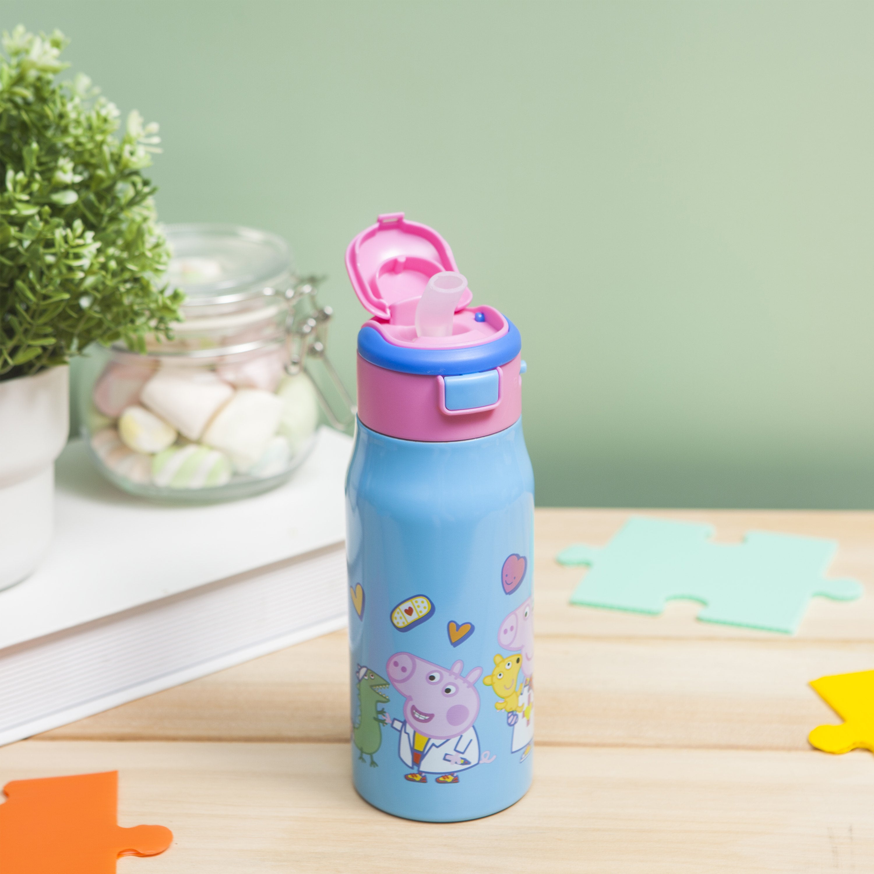 Peppa Pig Mesa Kids Stainless Steel Insulated Water Bottle with Silicone Spout