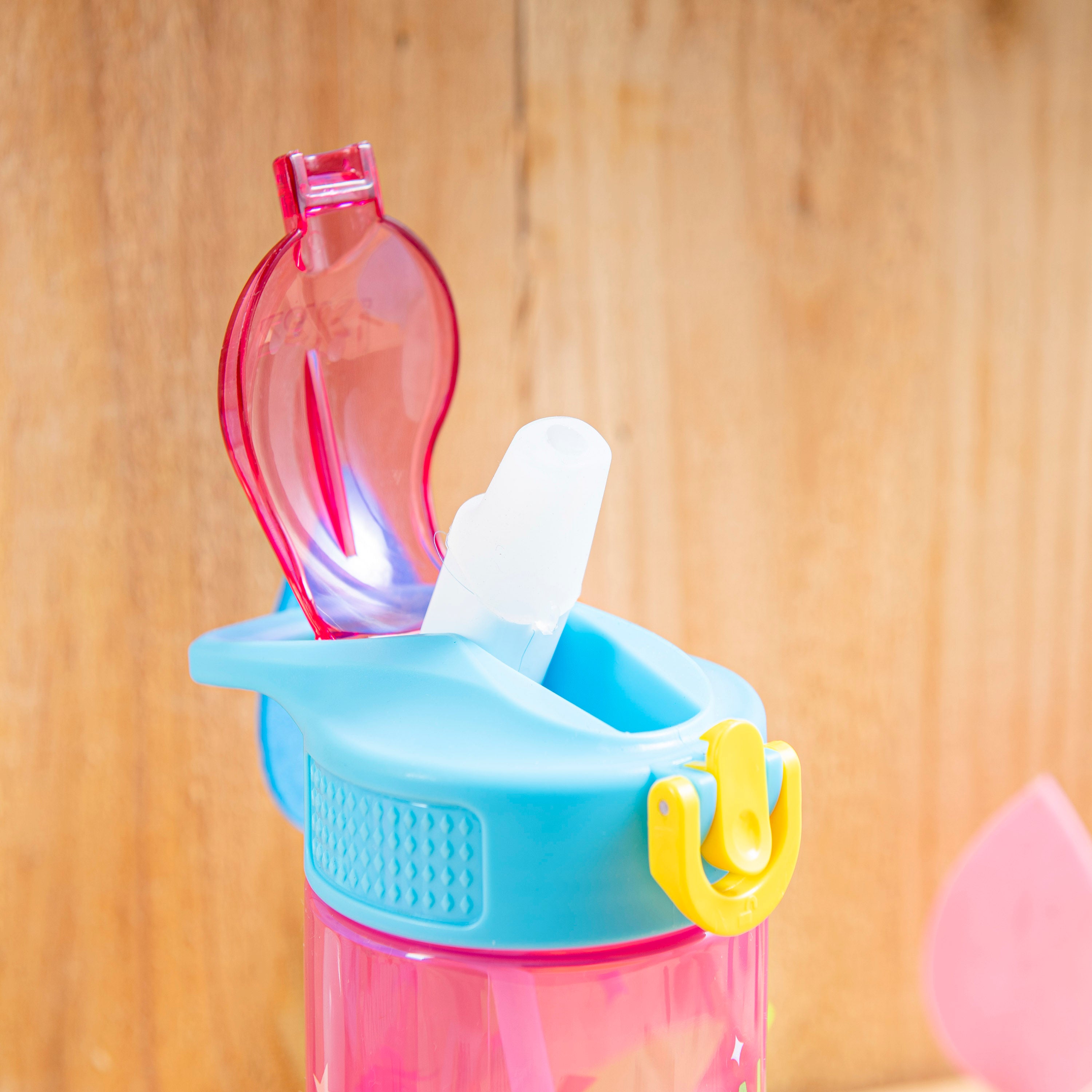 My Little Pony Kids Plastic Water Bottle with Leak Proof Lid and Spout - 2 Pack, 16 ounce