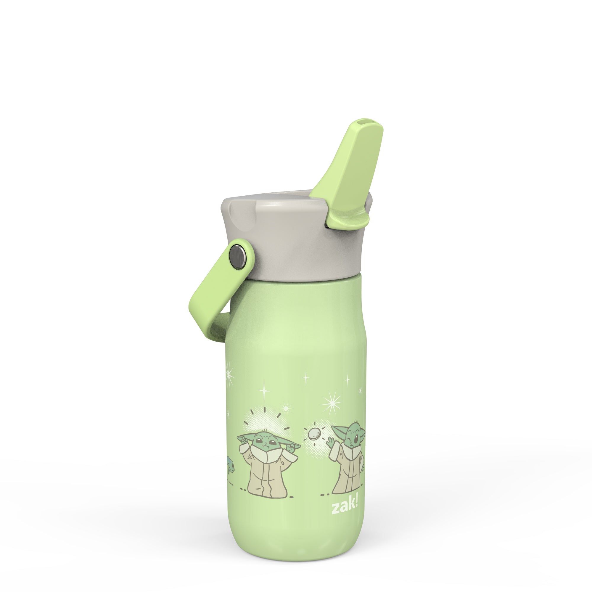 Star Wars The Child Baby Yoda Harmony Recycled Stainless Steel Kids Water Bottle with Straw Spout, 14 ounces