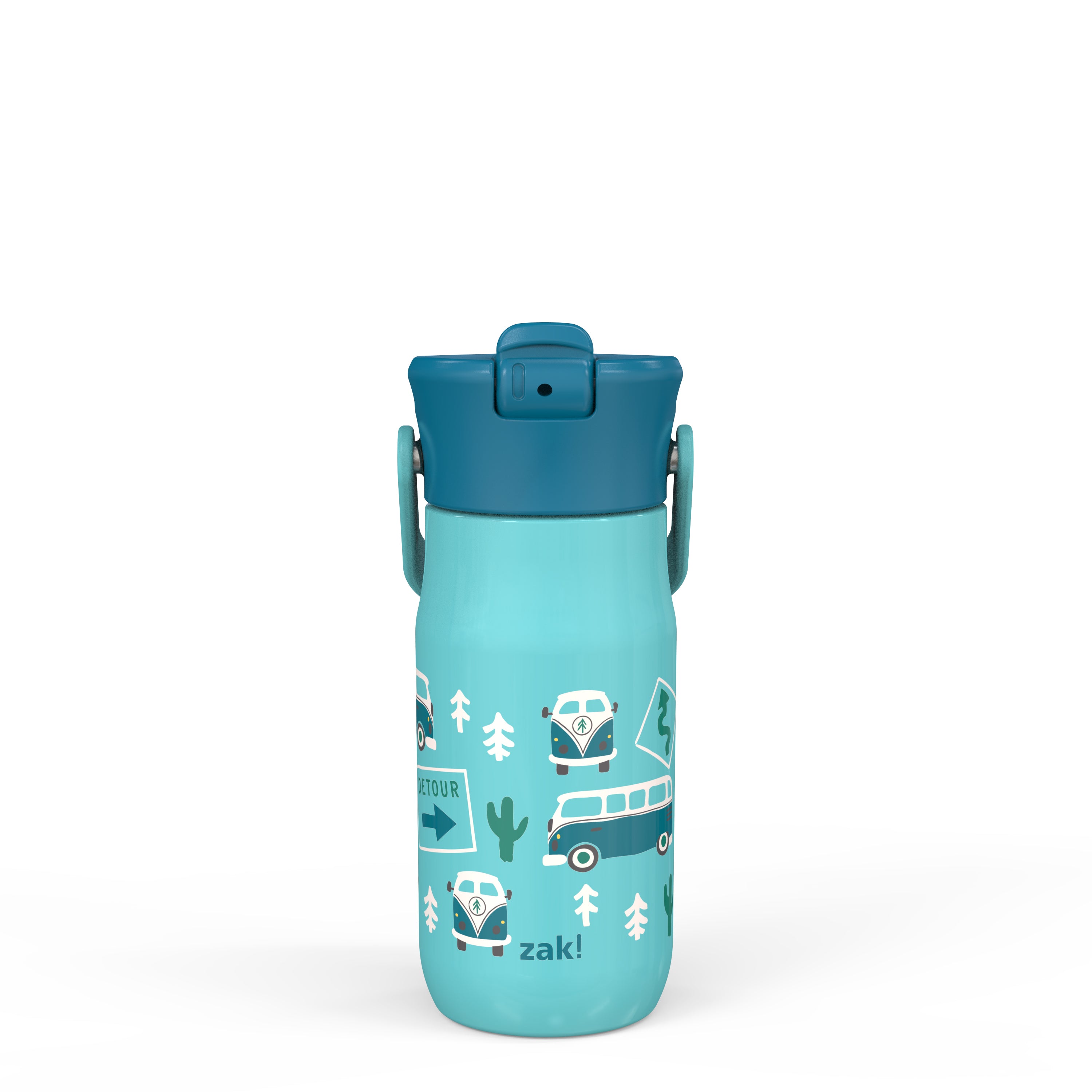 Zak Designs 14oz Recycled Stainless Steel Vacuum Insulated Kids' Water Bottle 'Happy Skies