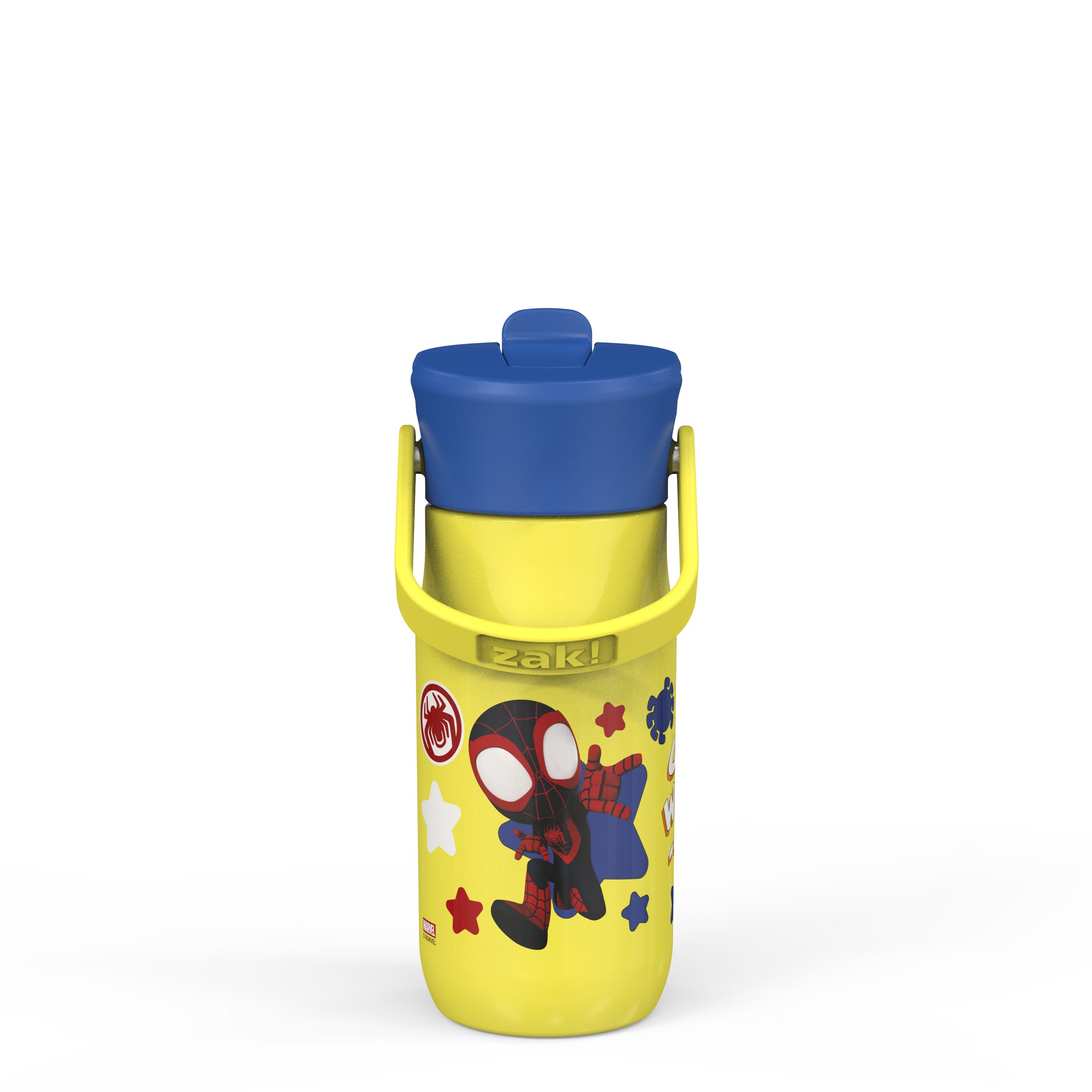 Marvel Spidey and Friends Harmony Recycled Stainless Steel Kids Water Bottle with Straw Spout, 14 ounces