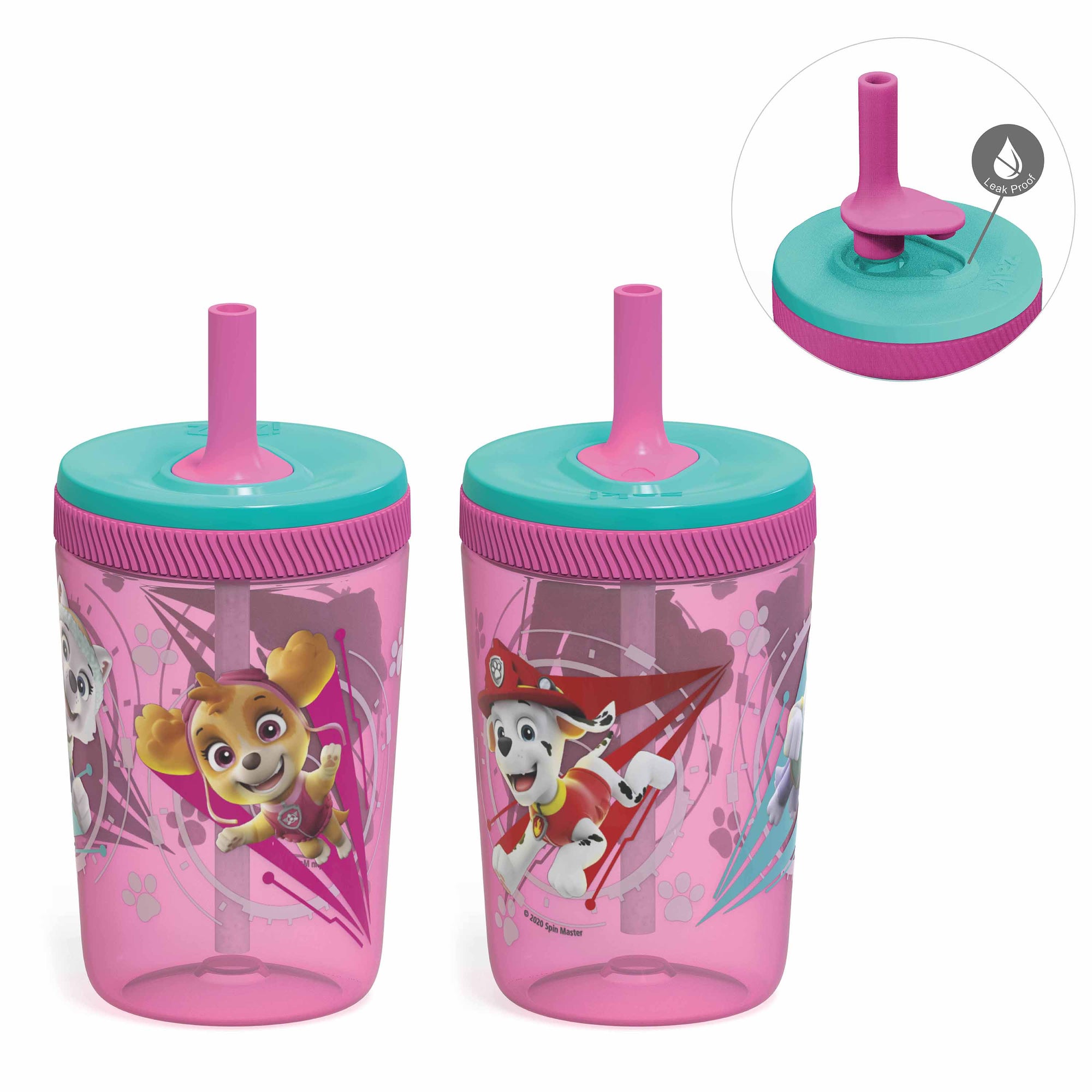 Paw Patrol Kelso Kids Leak Proof Tumbler with Lid and Straw - Pink