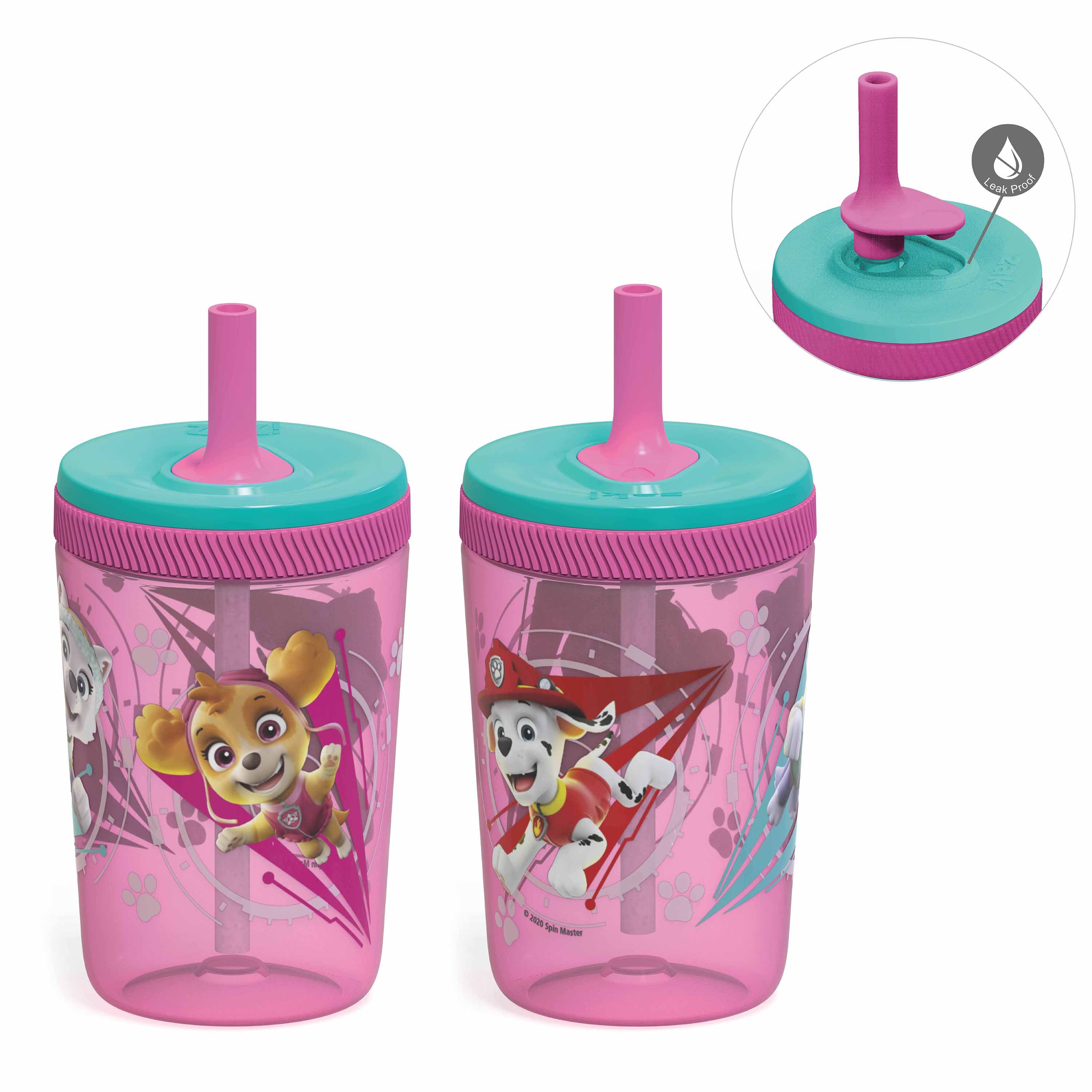 Zak Designs Kelso Tumbler 15 oz Set (Paw Patrol - Chase & Marshall 2pc Set)  Toddlers Cups Non-BPA Leak-Proof Screw-On Lid with Straw Made of Durable  Plastic and Silicone, Perfect Baby Cup
