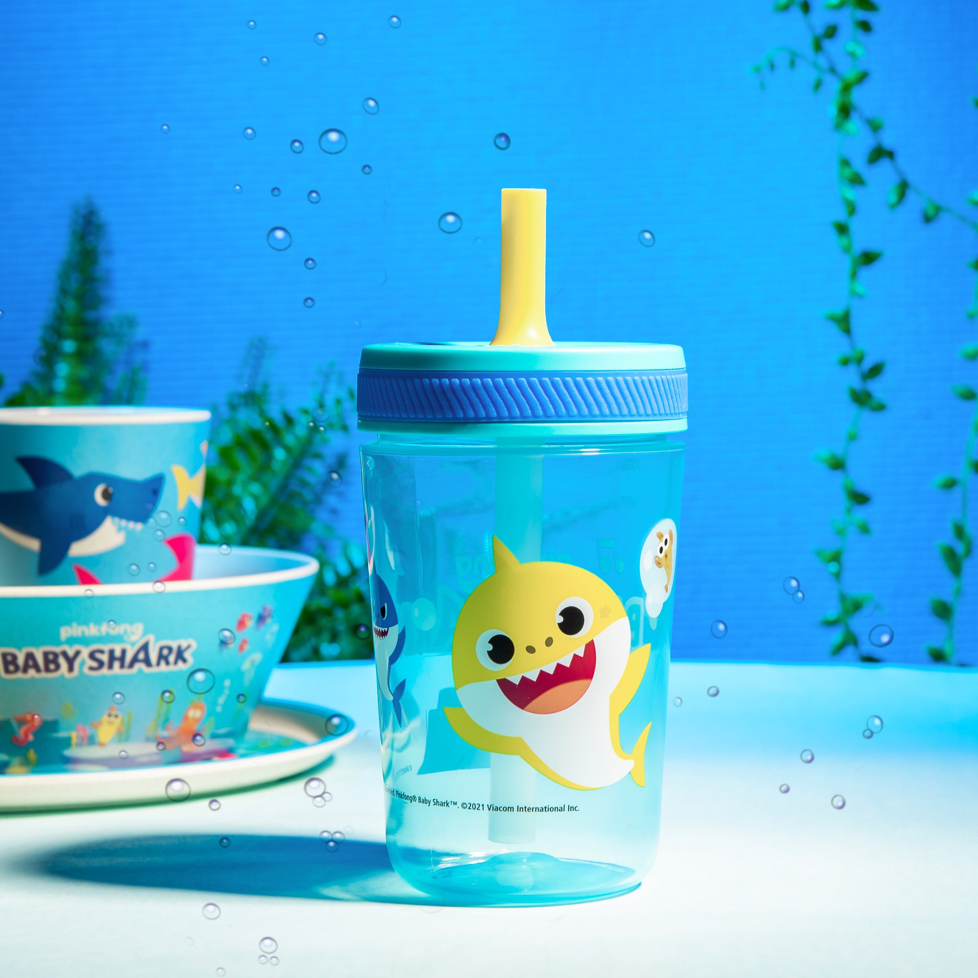 Baby Shark Kelso Kids Leak Proof Tumbler with Lid and Straw